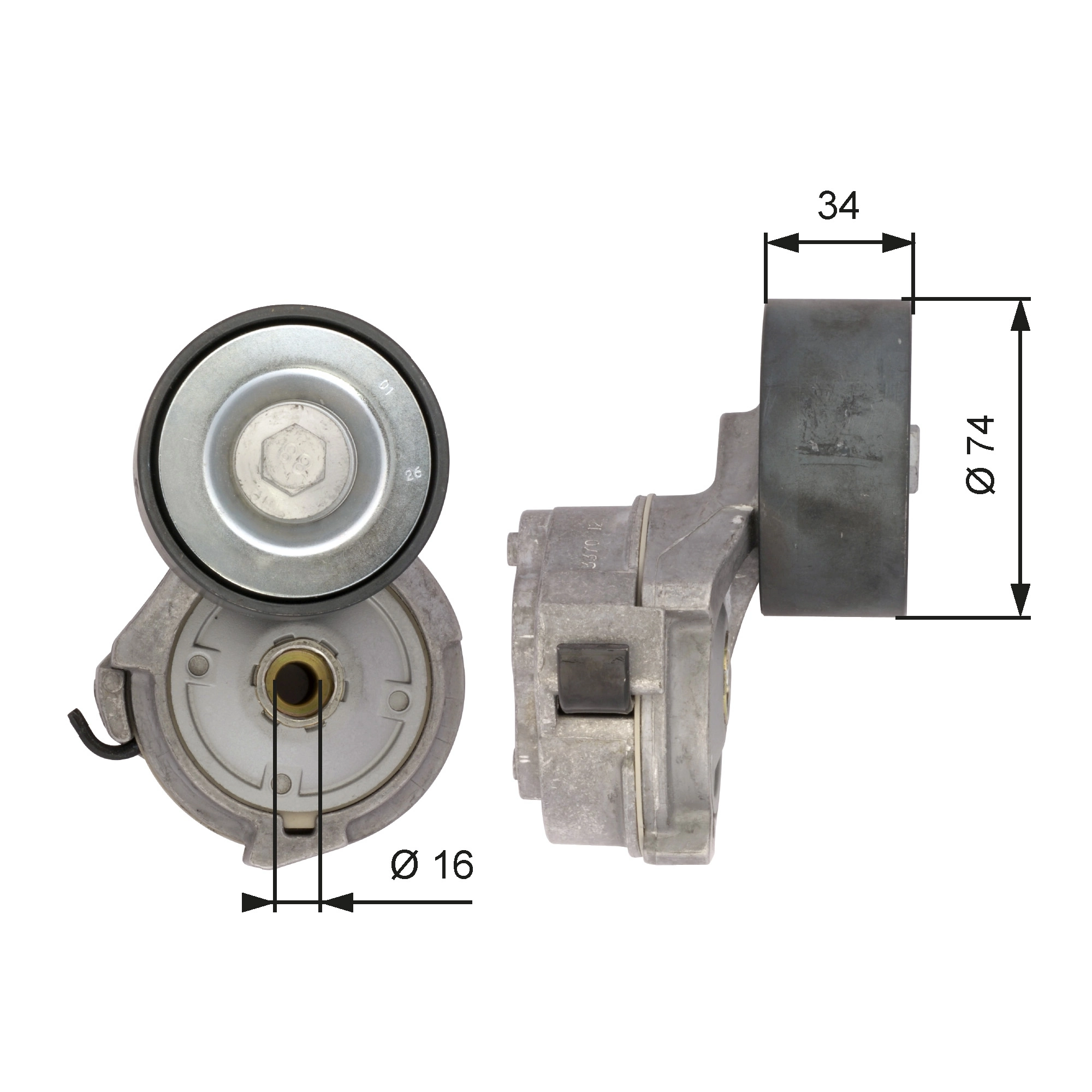 Belt Tensioner, V-ribbed belt