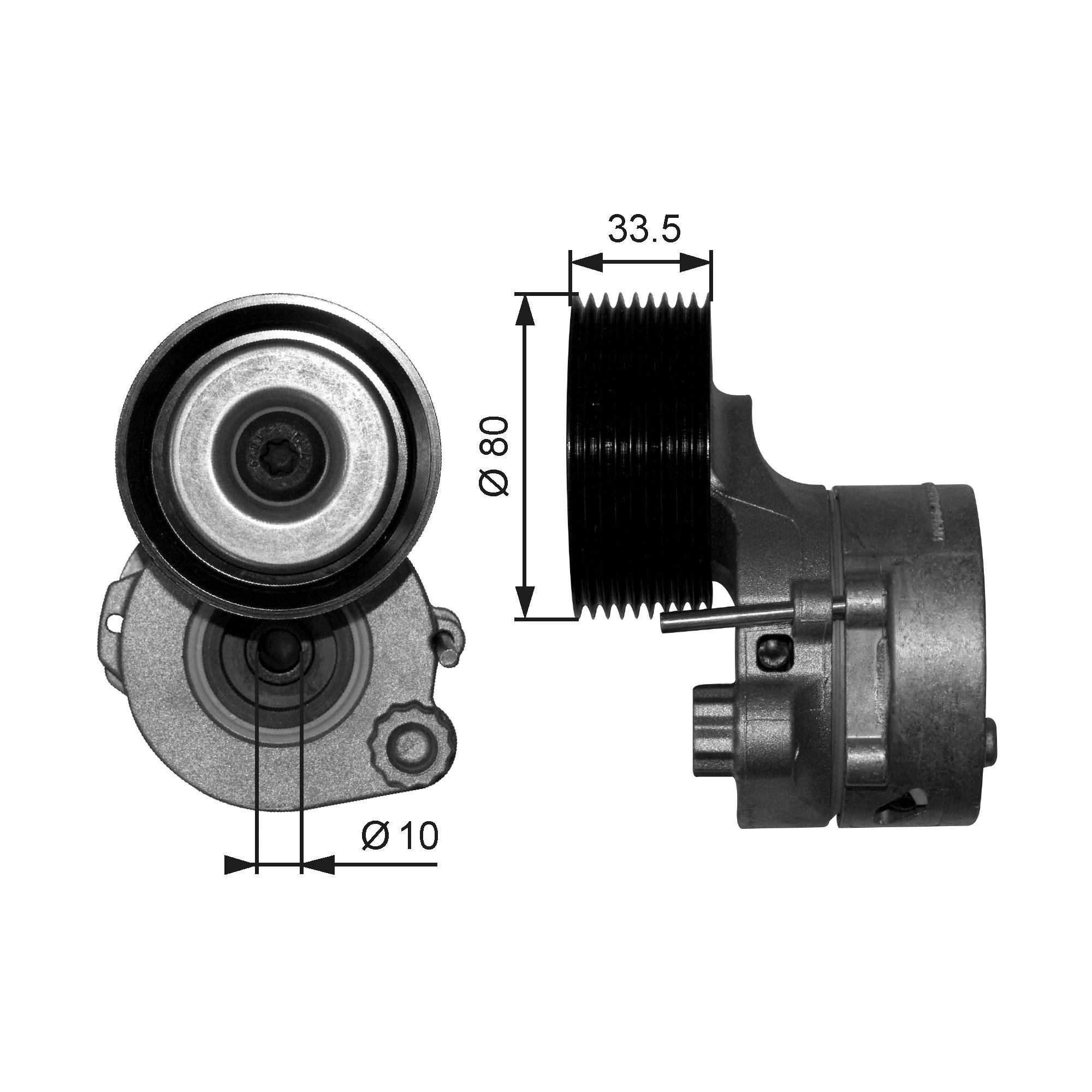 Belt Tensioner, V-ribbed belt