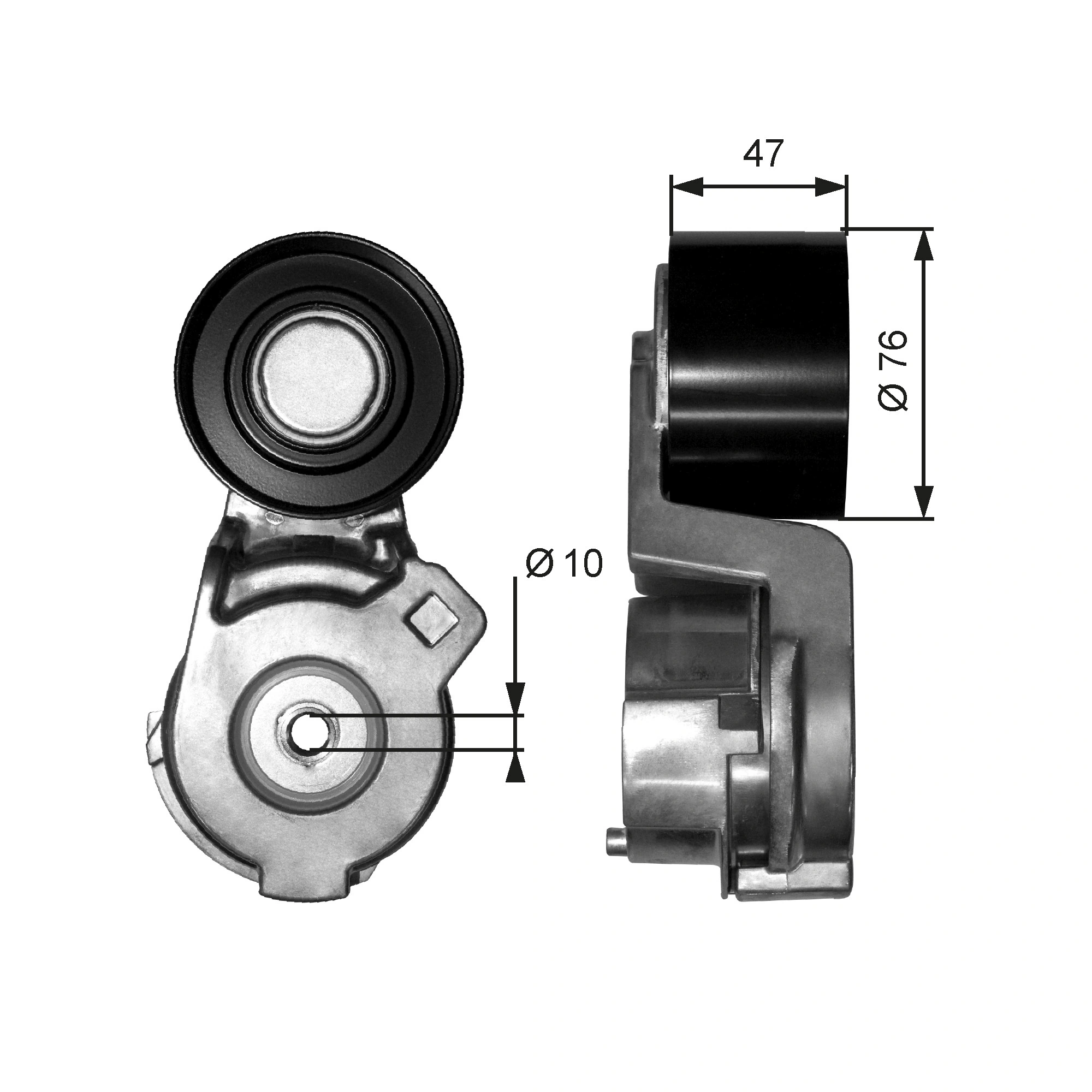 Belt Tensioner, V-ribbed belt