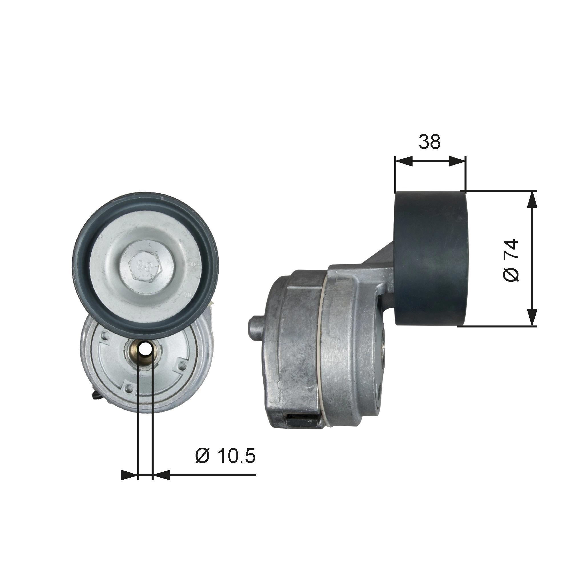 Belt Tensioner, V-ribbed belt