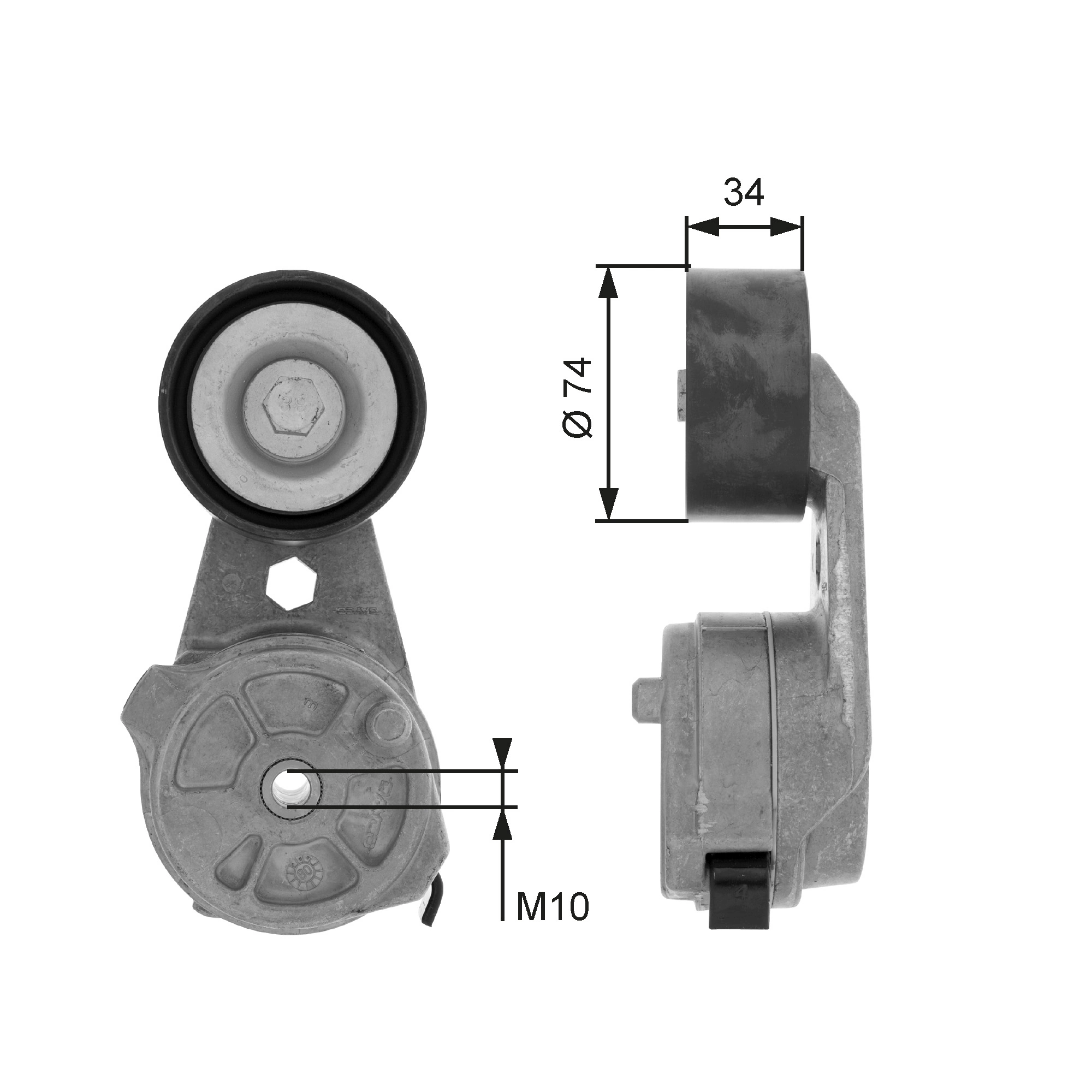 Belt Tensioner, V-ribbed belt