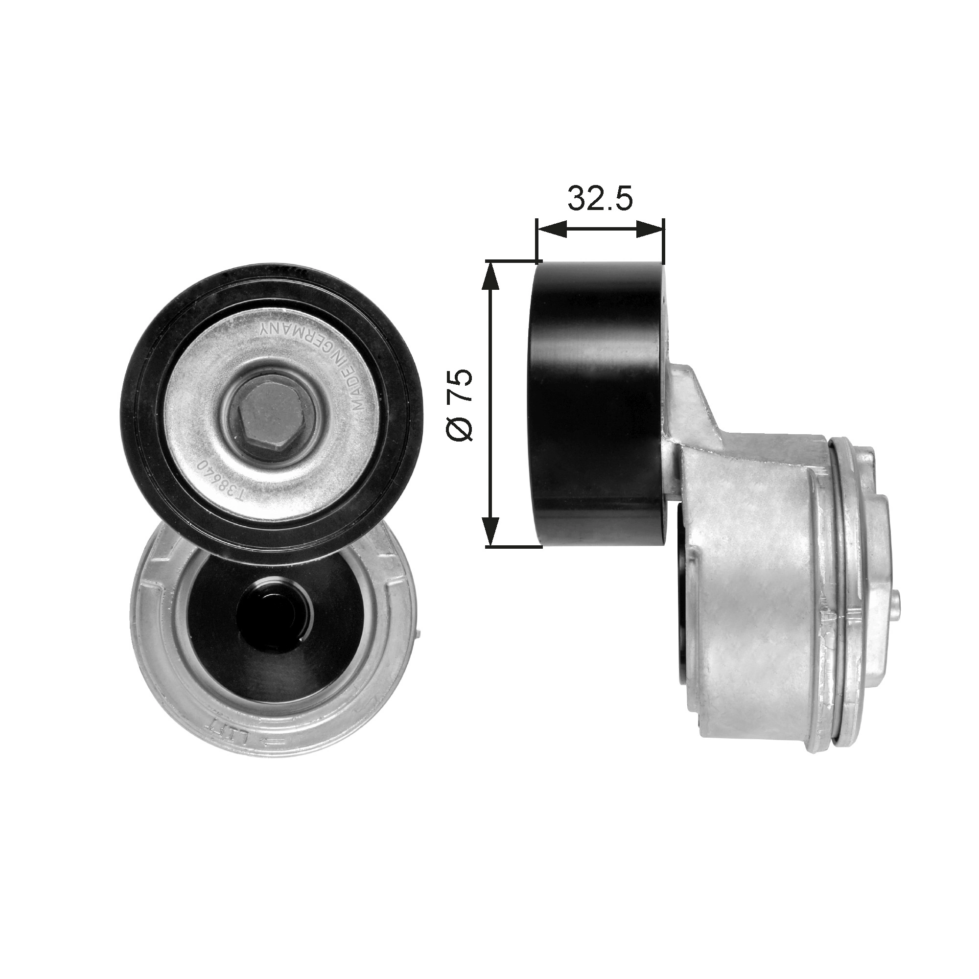 Belt Tensioner, V-ribbed belt