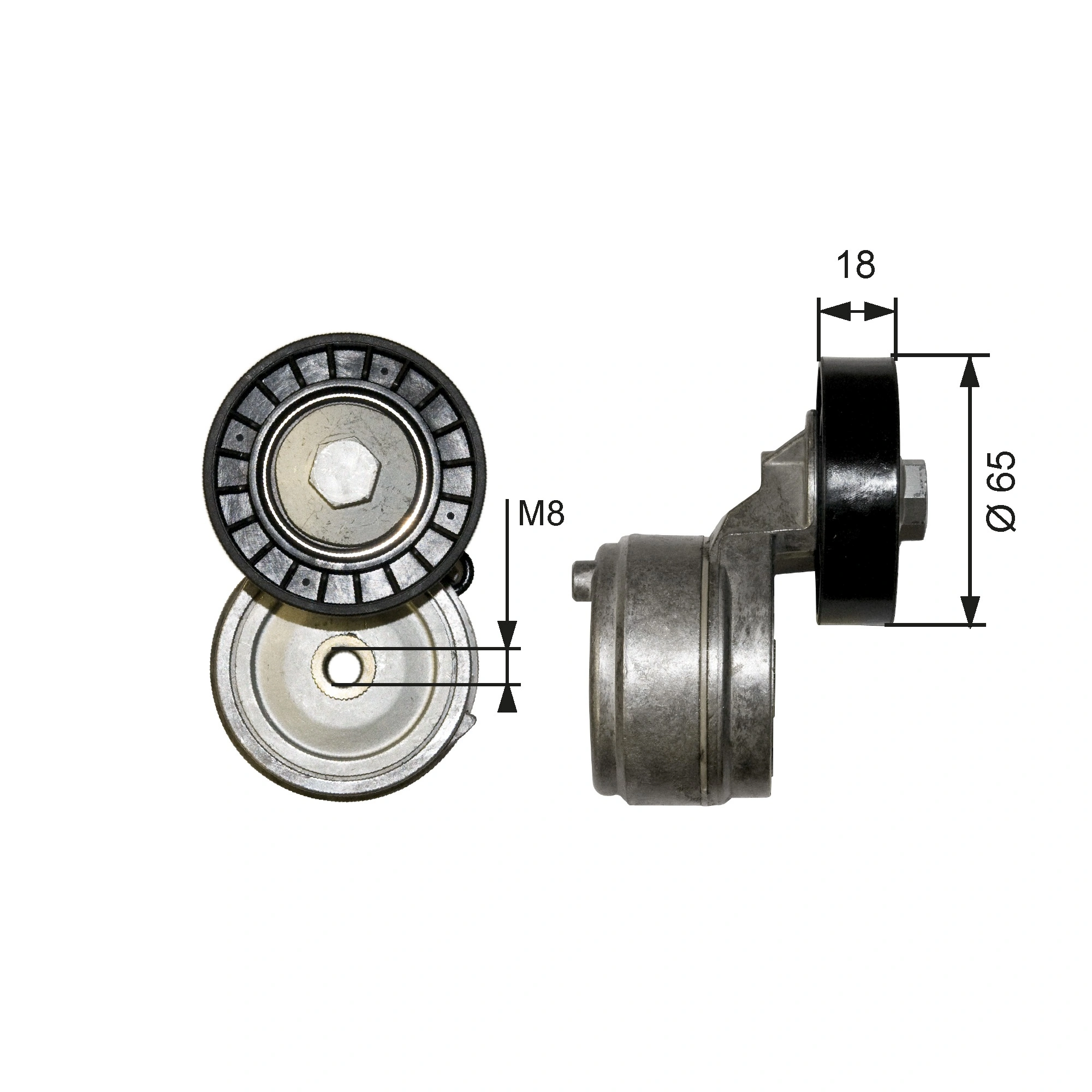 Belt Tensioner, V-ribbed belt