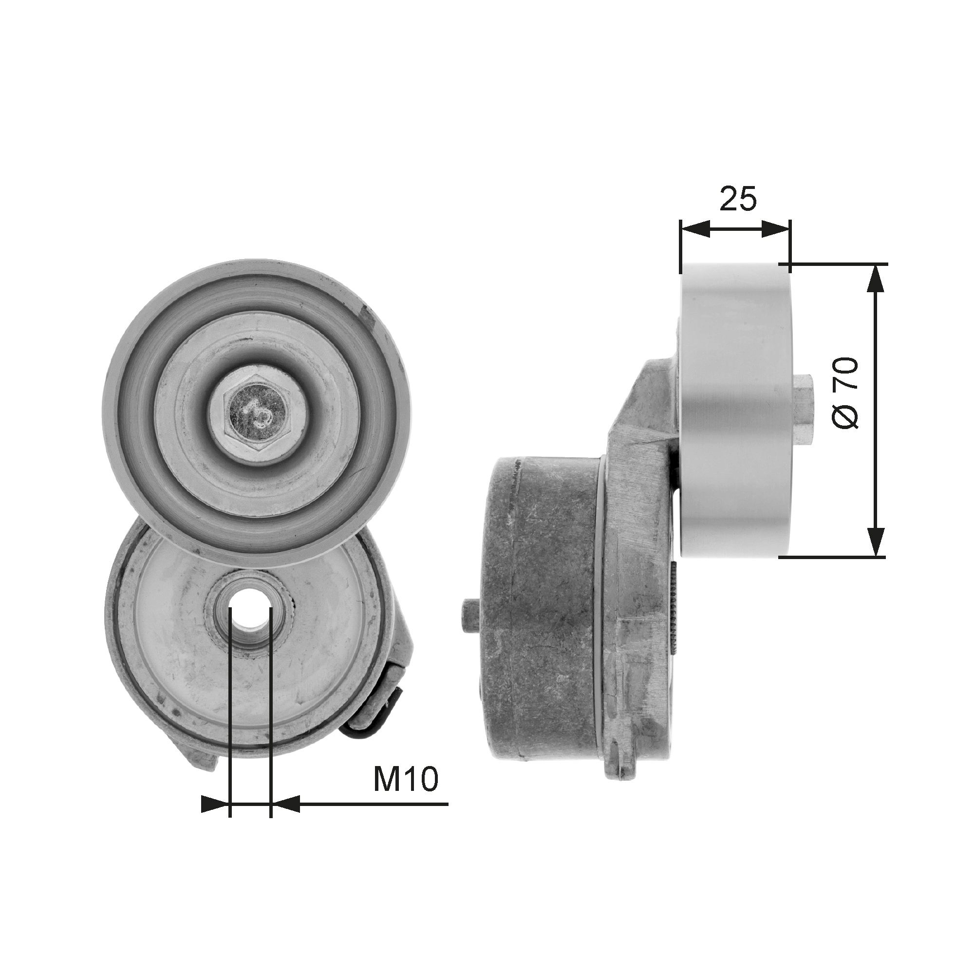 Belt Tensioner, V-ribbed belt