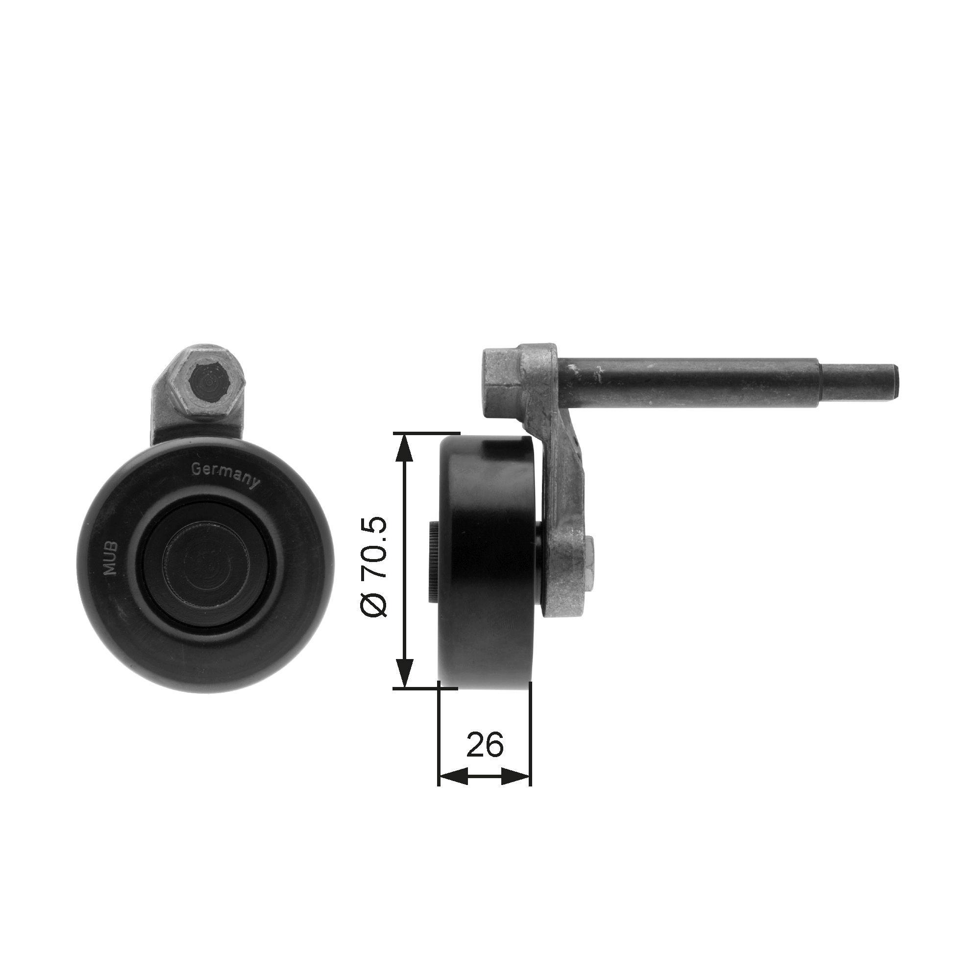 Belt Tensioner, V-ribbed belt