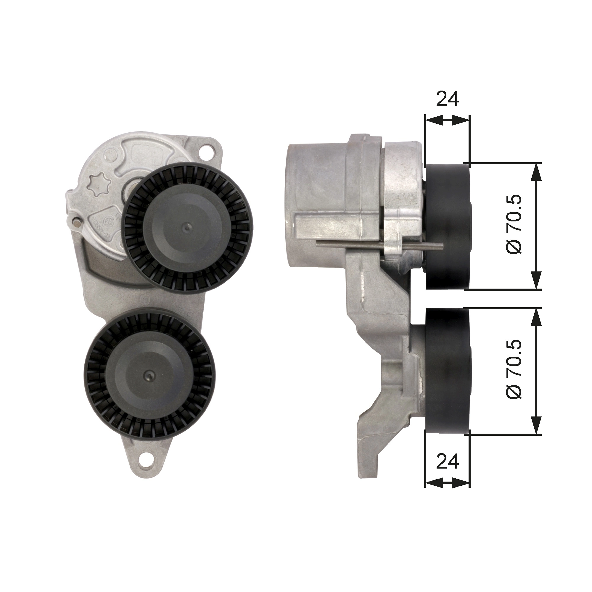 Belt Tensioner, V-ribbed belt