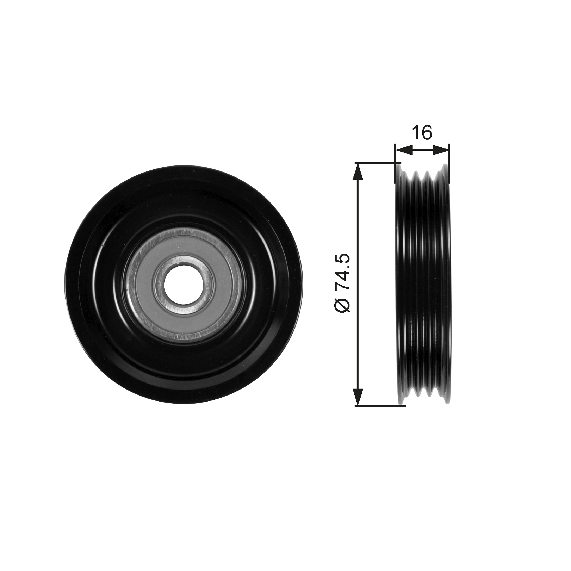 Tensioner Pulley, V-ribbed belt