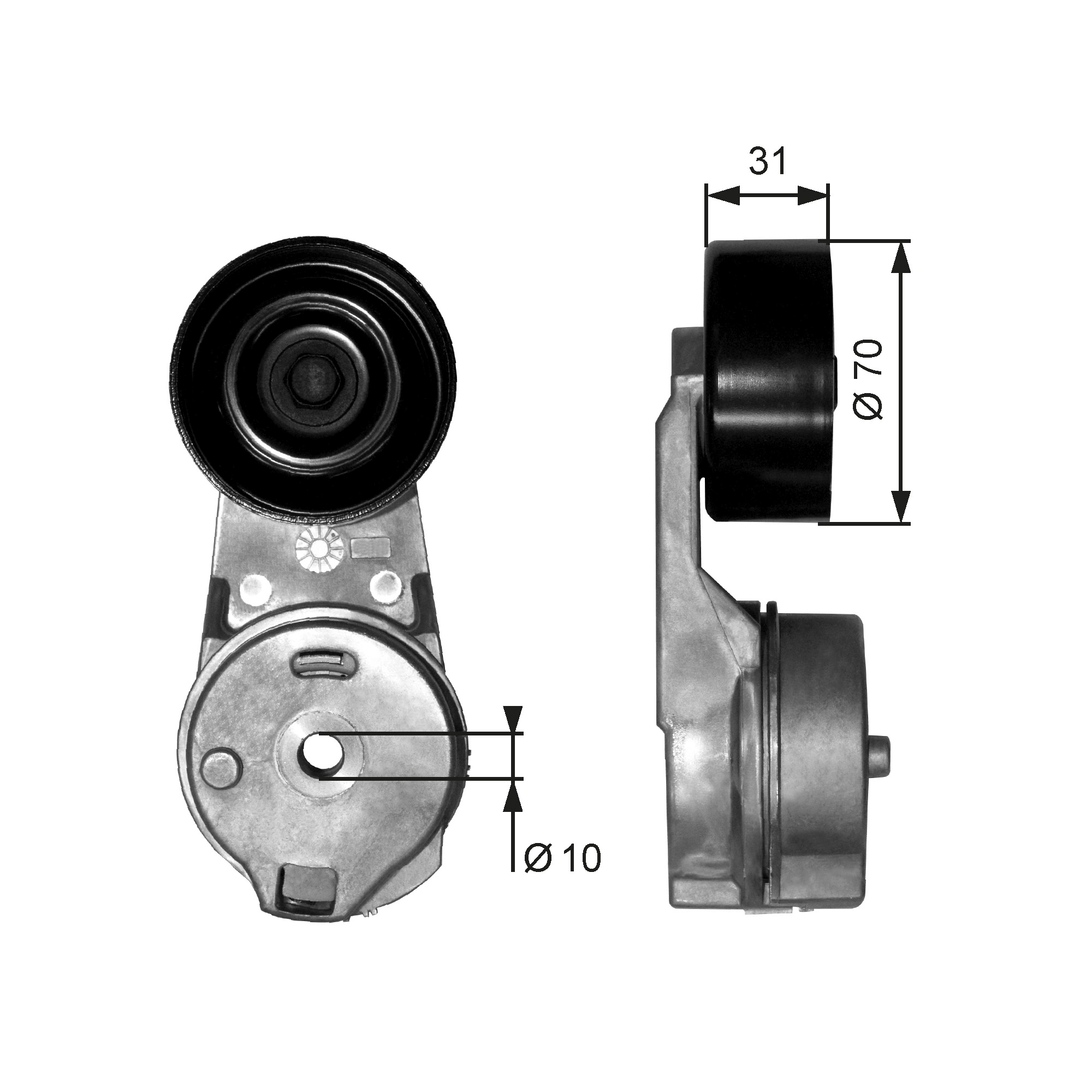 Belt Tensioner, V-ribbed belt