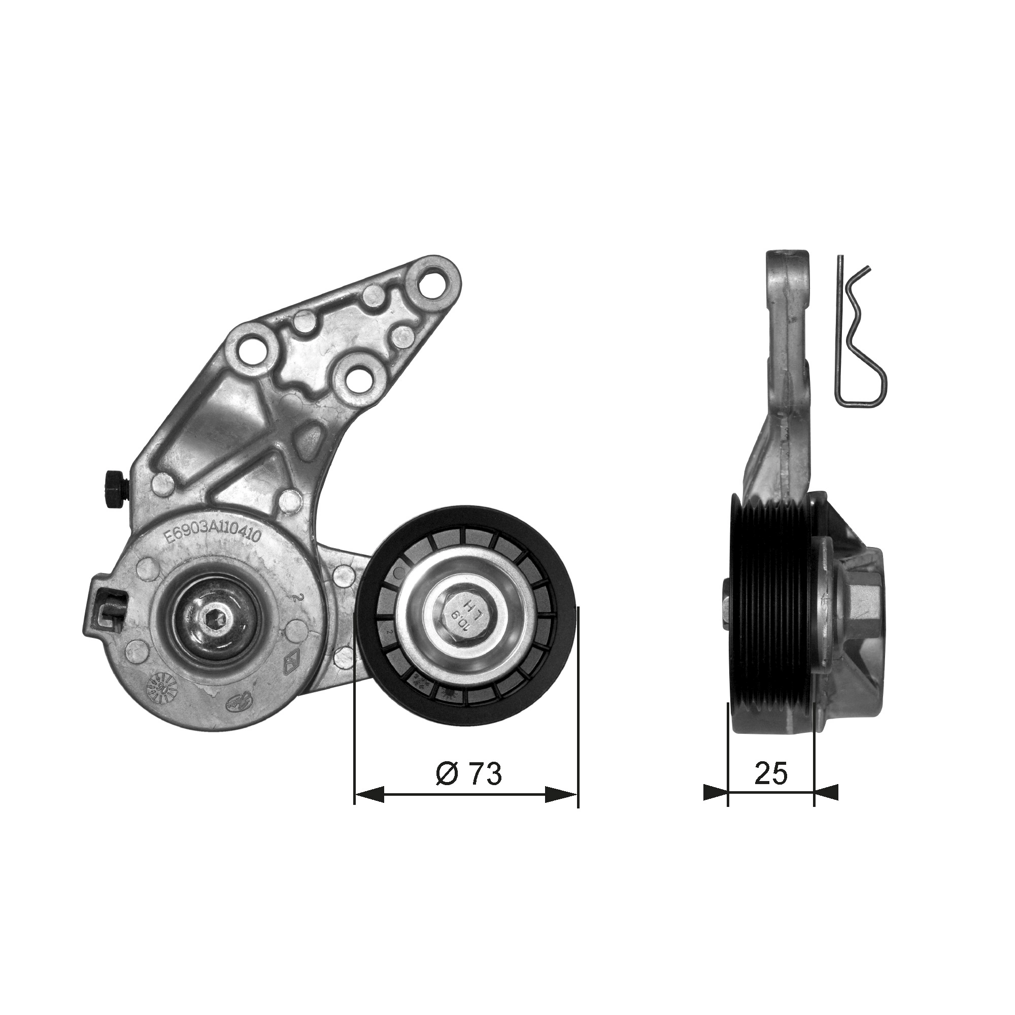 Belt Tensioner, V-ribbed belt