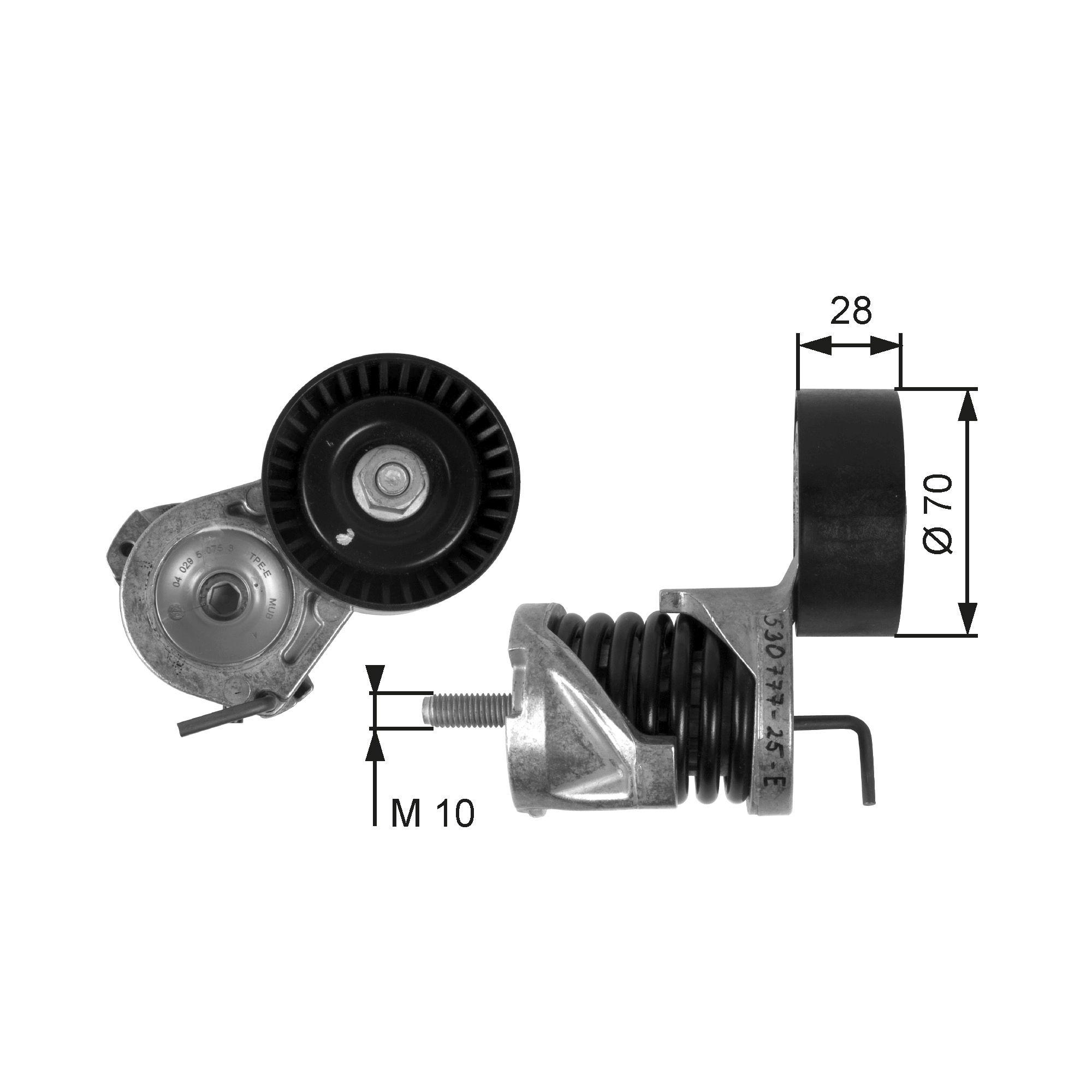 Belt Tensioner, V-ribbed belt