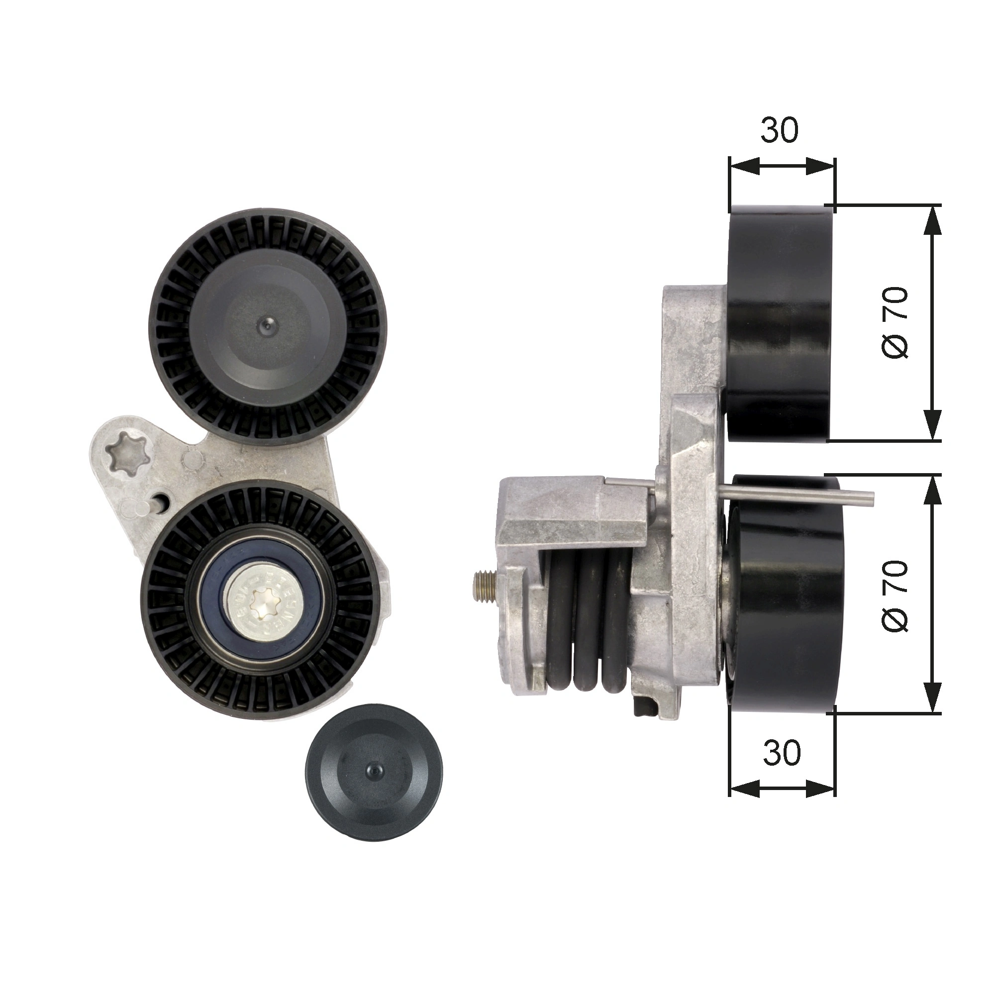 Belt Tensioner, V-ribbed belt