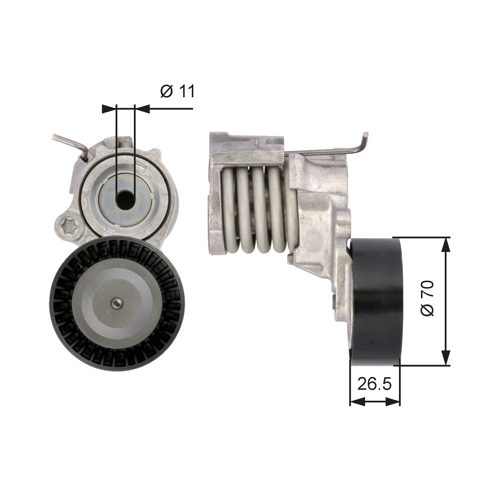 Belt Tensioner, V-ribbed belt