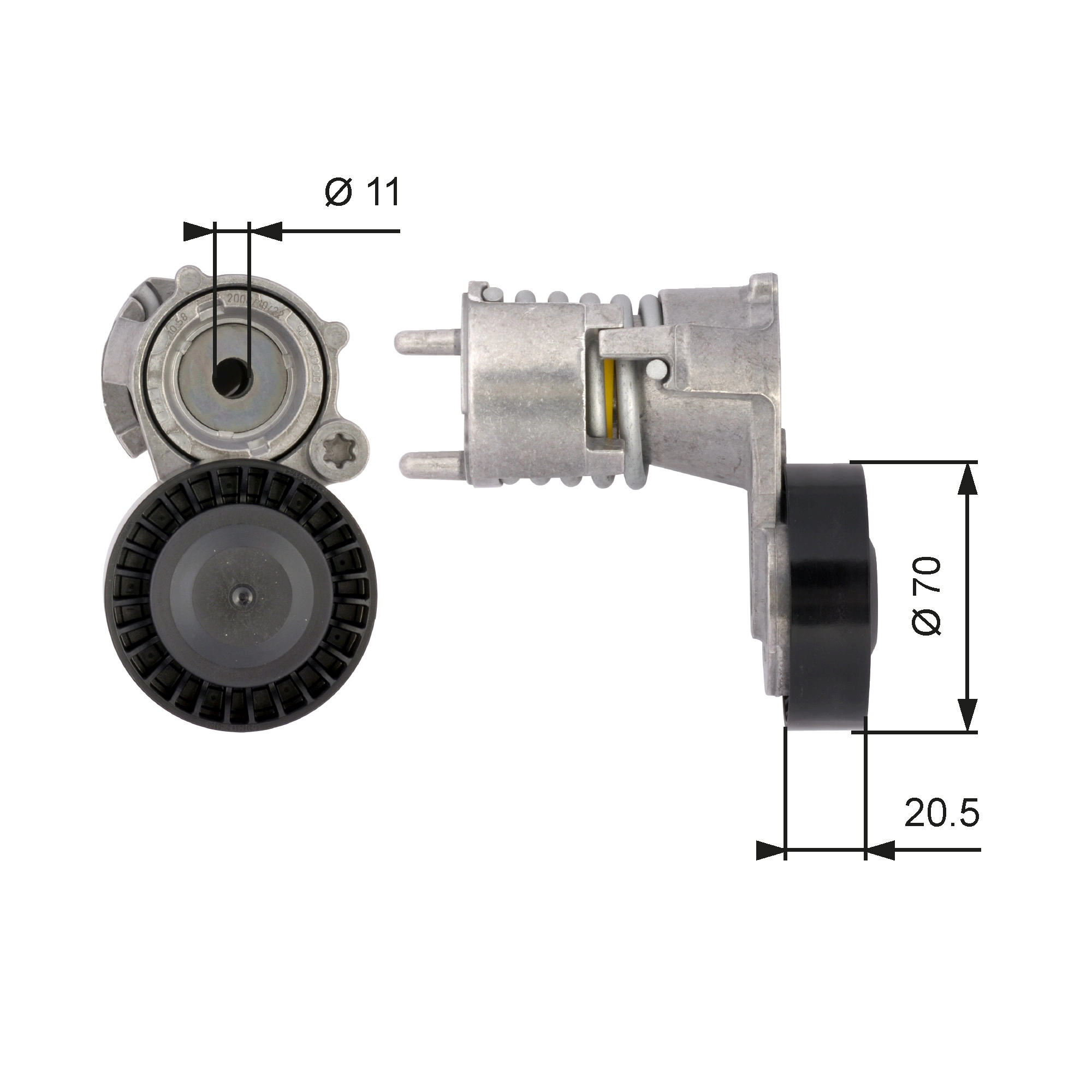 Belt Tensioner, V-ribbed belt