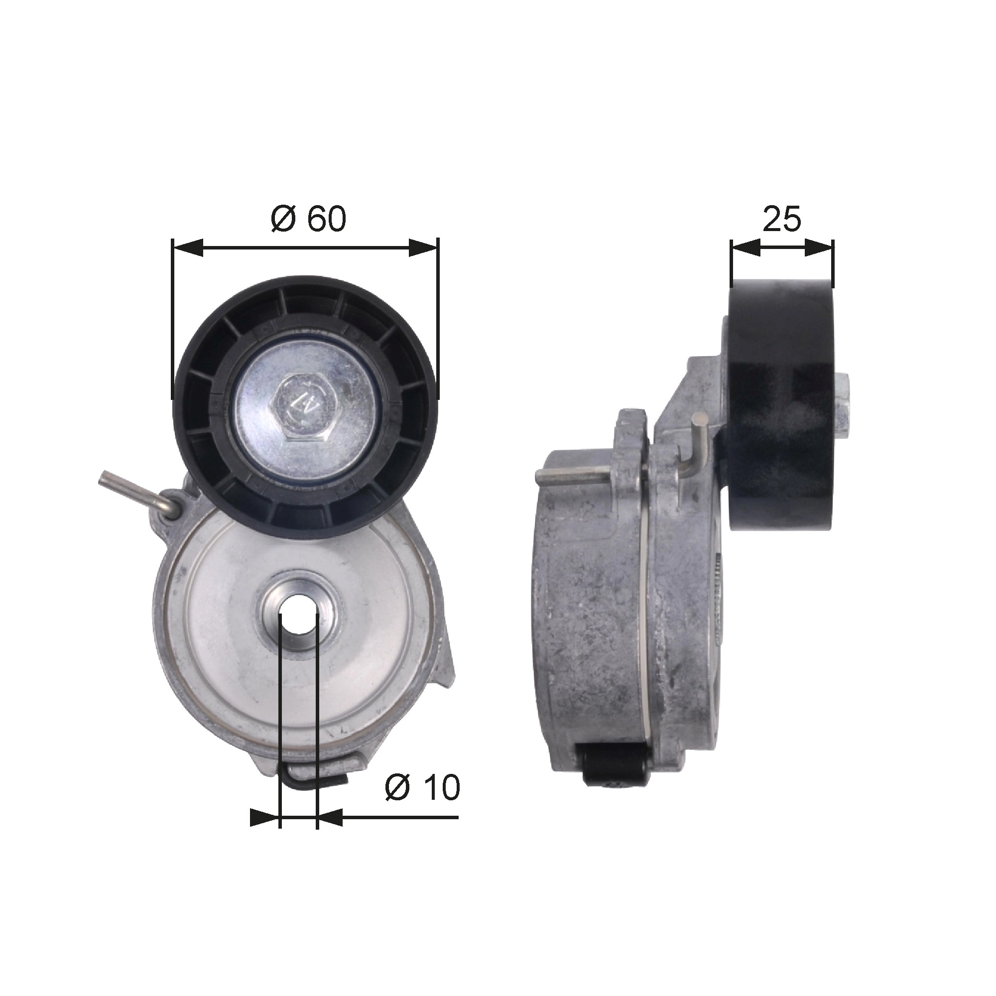Belt Tensioner, V-ribbed belt
