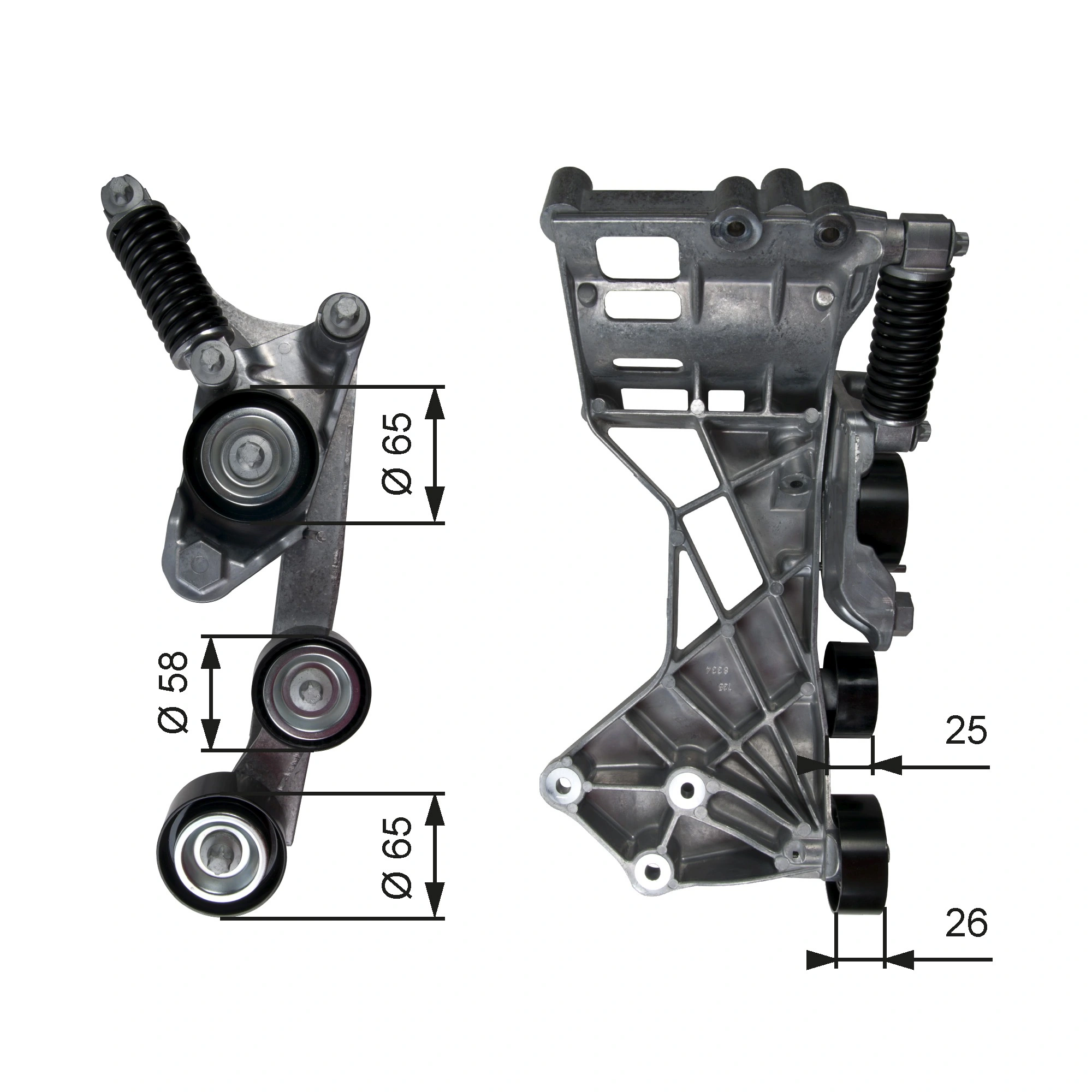 Belt Tensioner, V-ribbed belt
