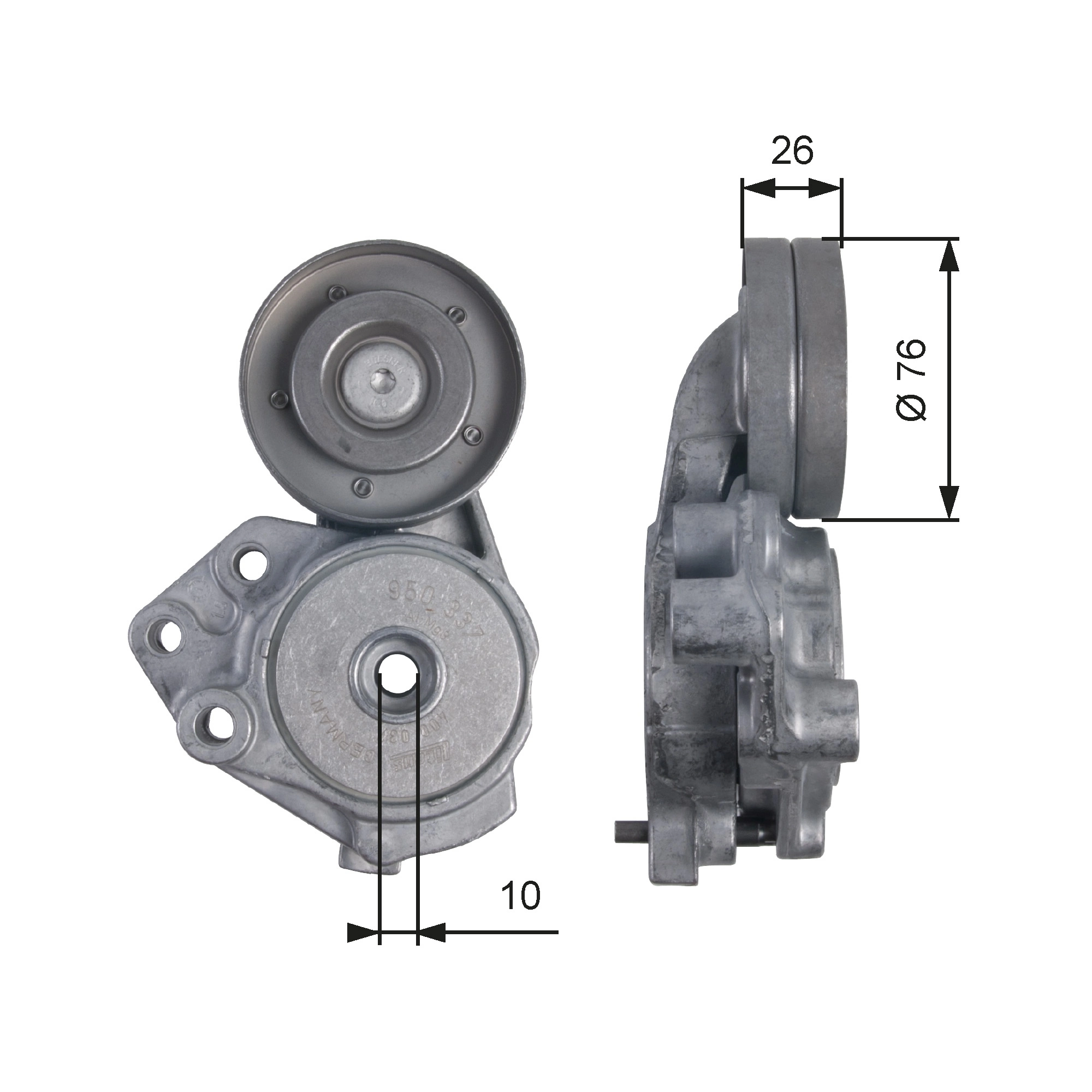 Belt Tensioner, V-ribbed belt