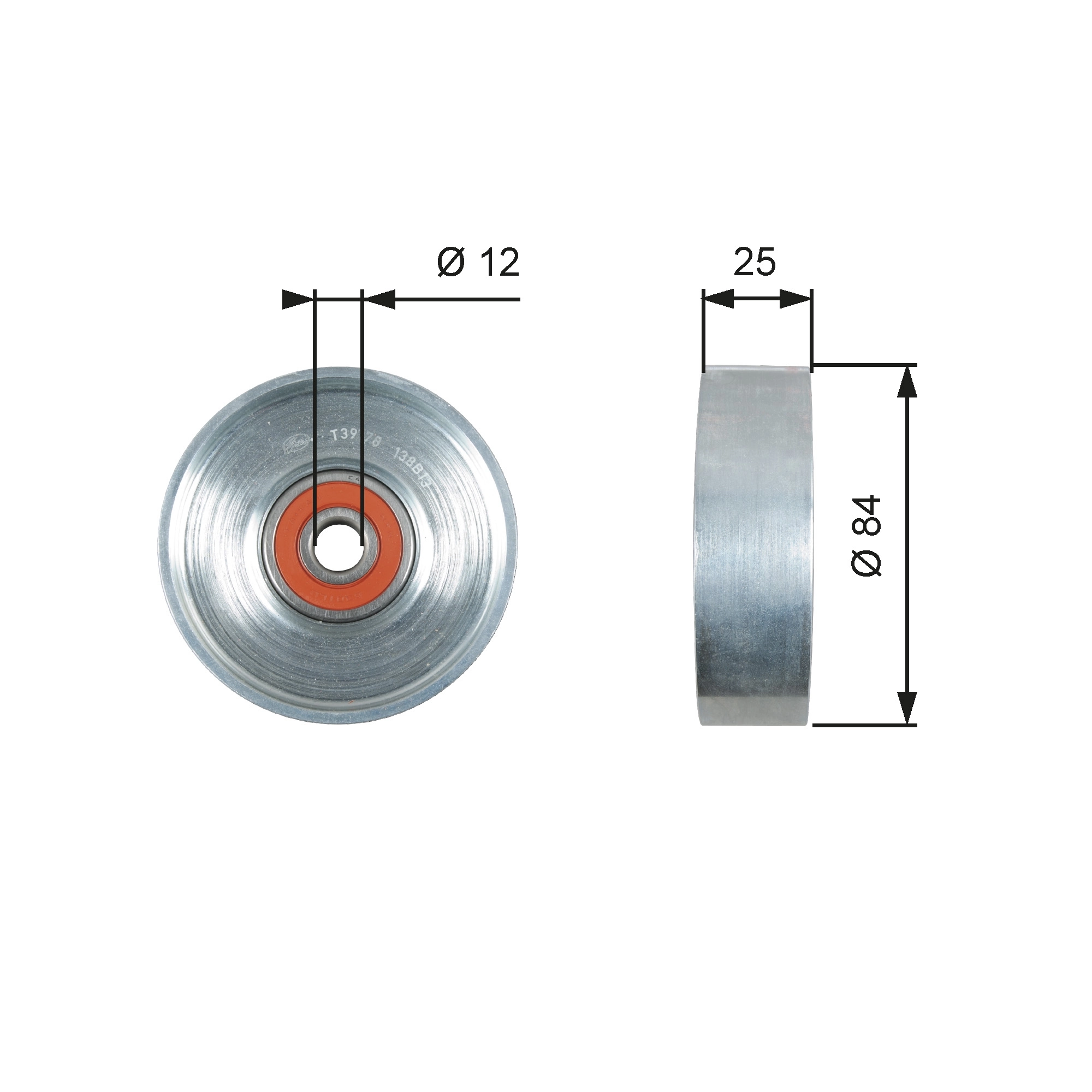 Tensioner Pulley, V-ribbed belt