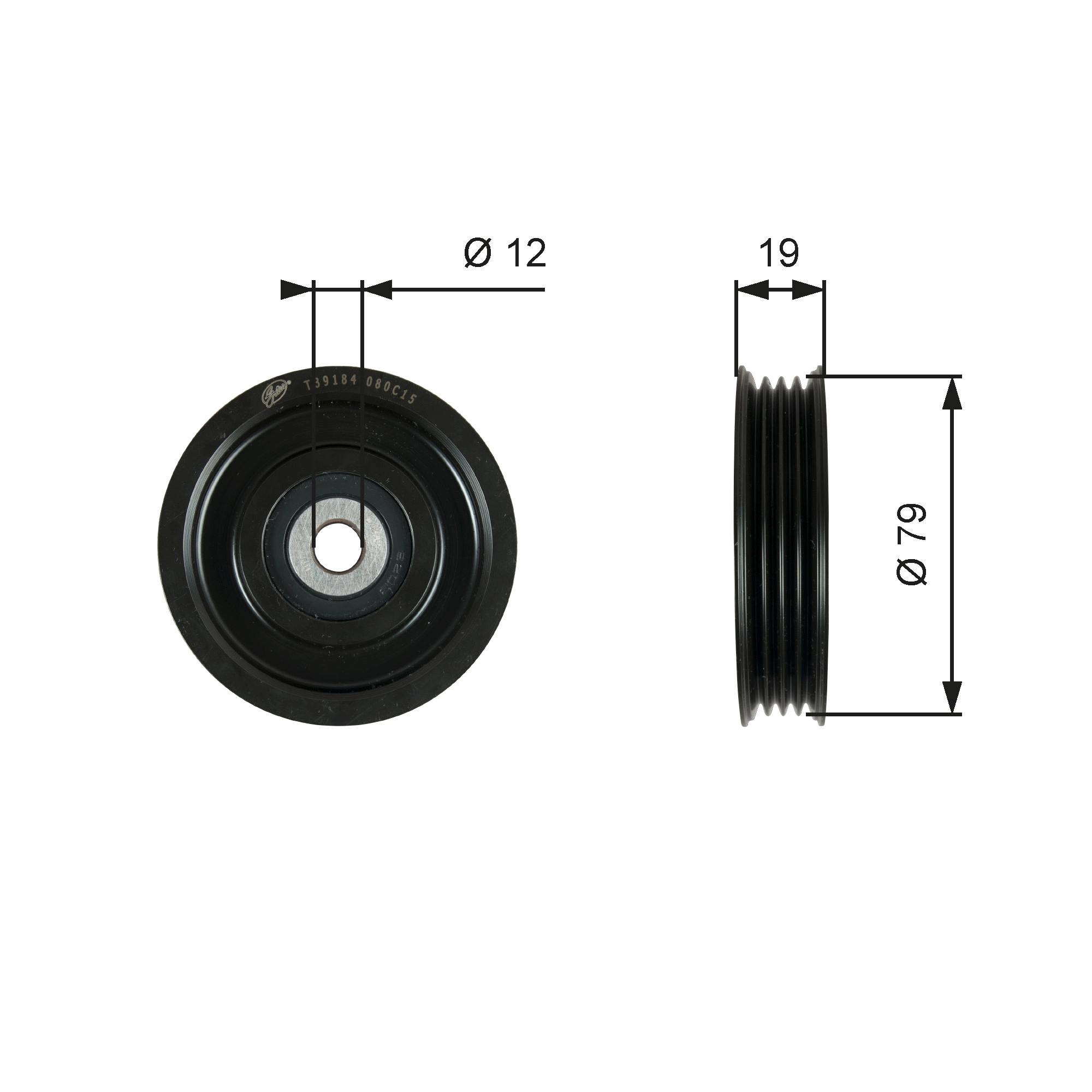 Tensioner Pulley, V-ribbed belt