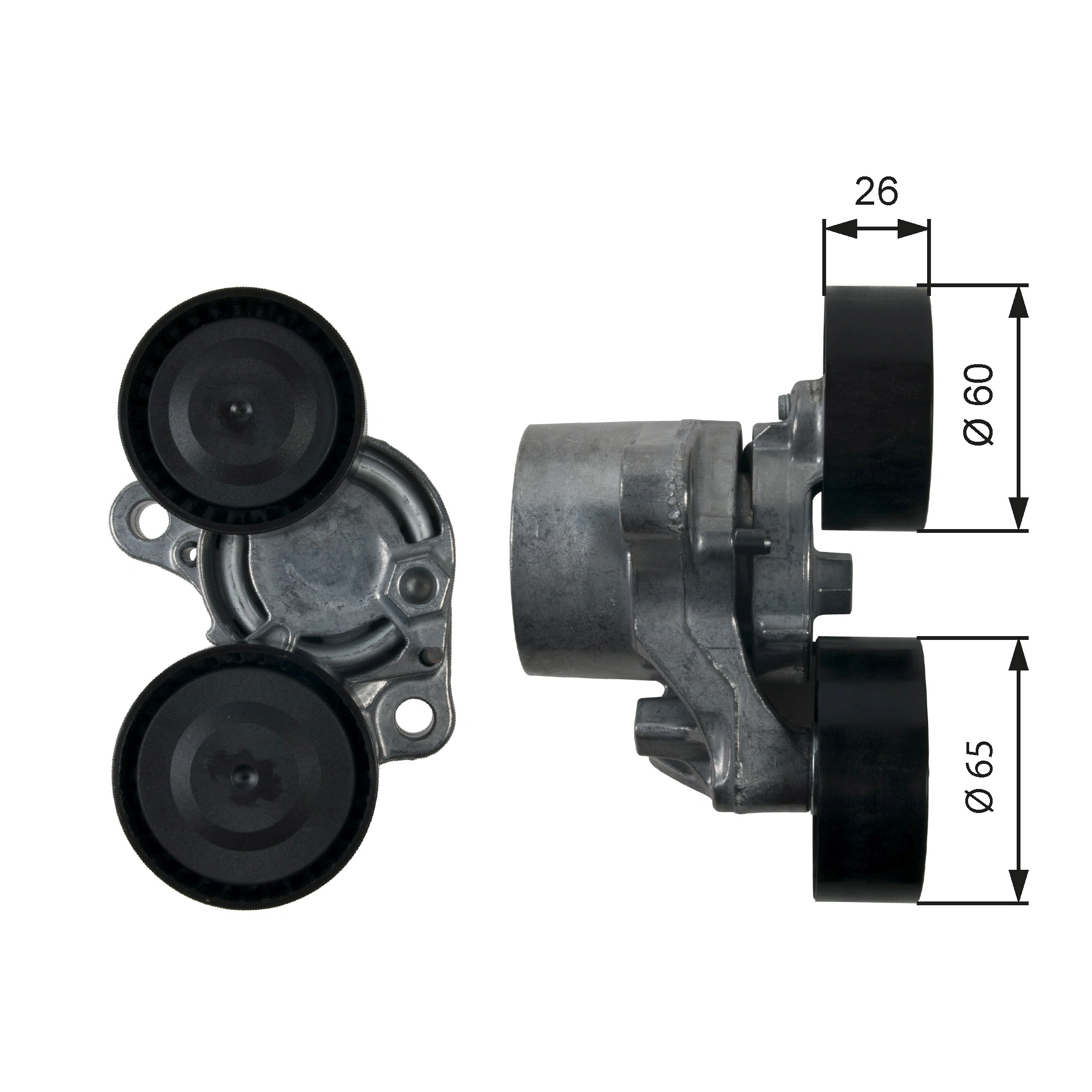 Belt Tensioner, V-ribbed belt