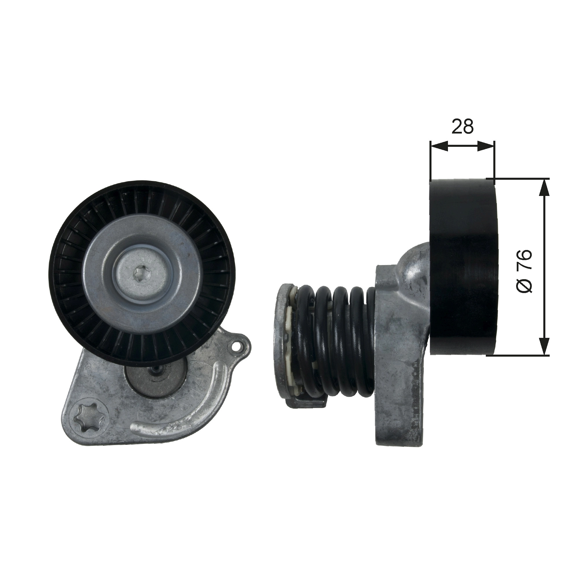 Belt Tensioner, V-ribbed belt