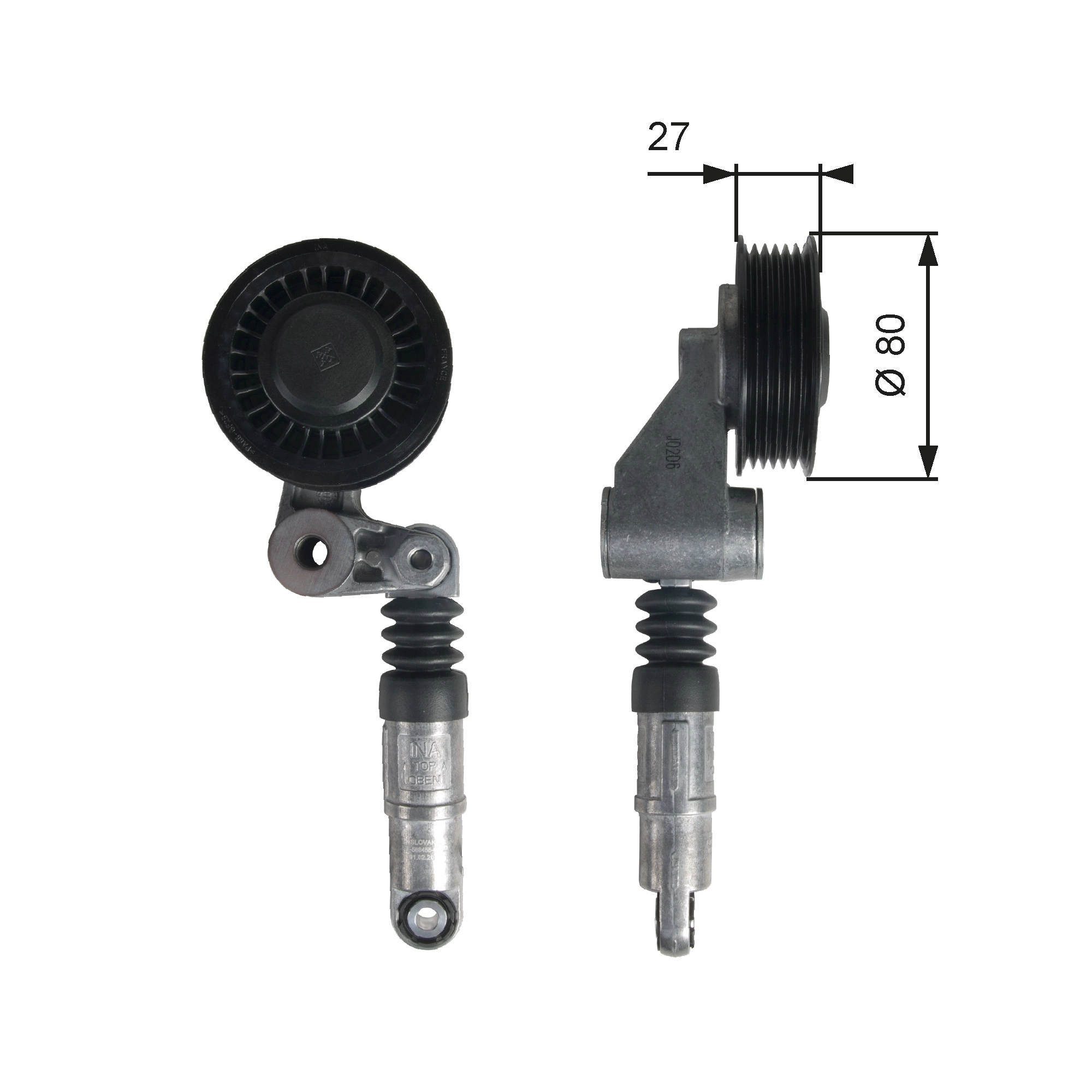 Belt Tensioner, V-ribbed belt