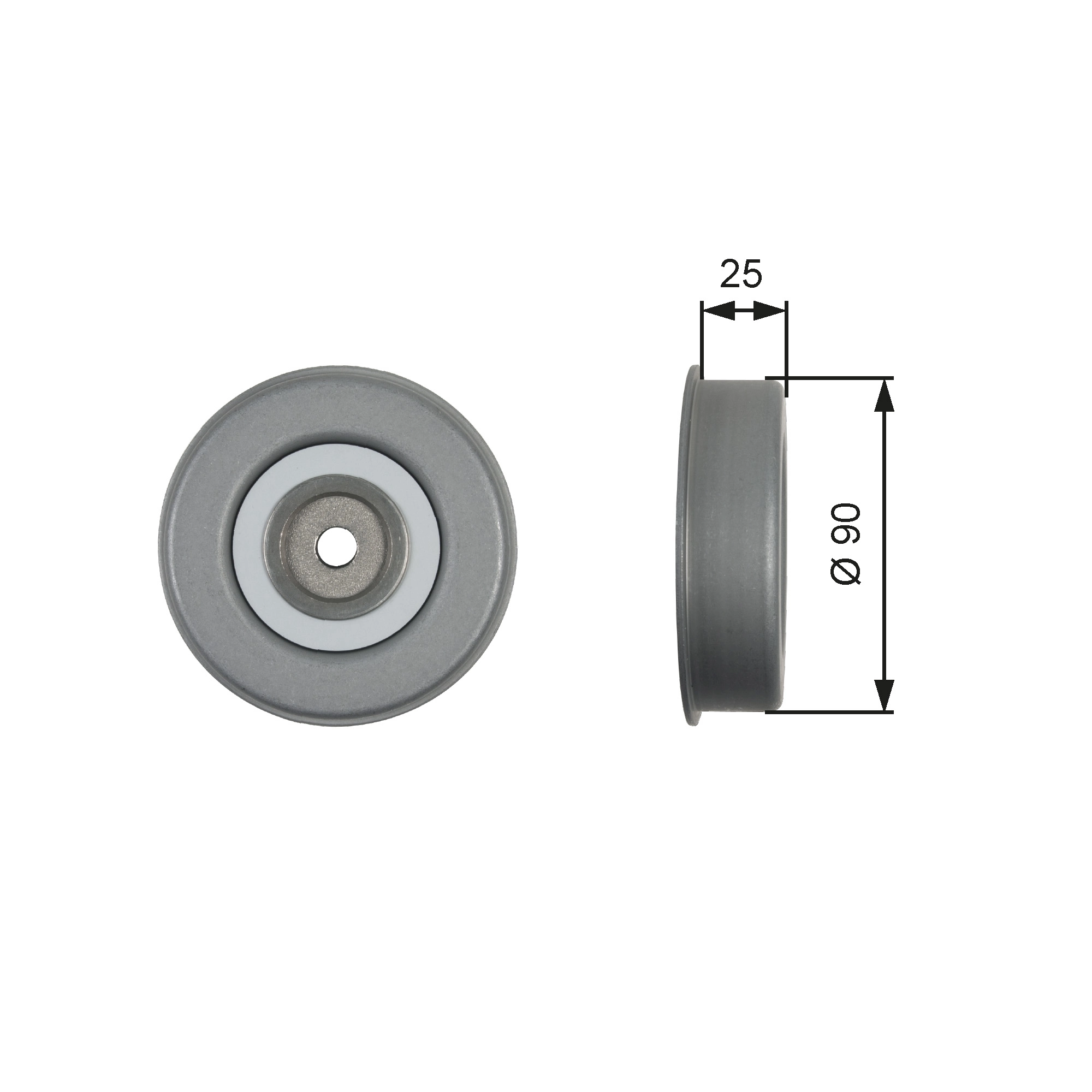 Tensioner Pulley, V-ribbed belt