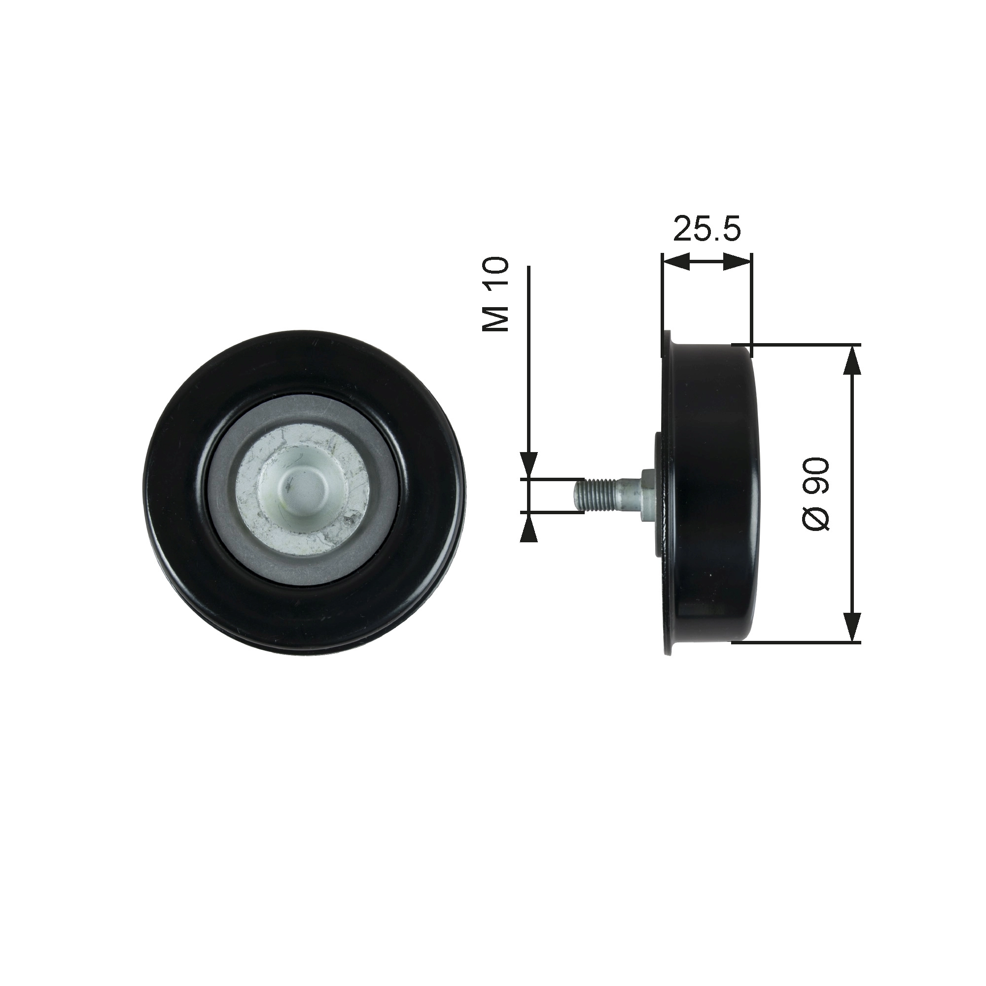 Tensioner Pulley, V-ribbed belt