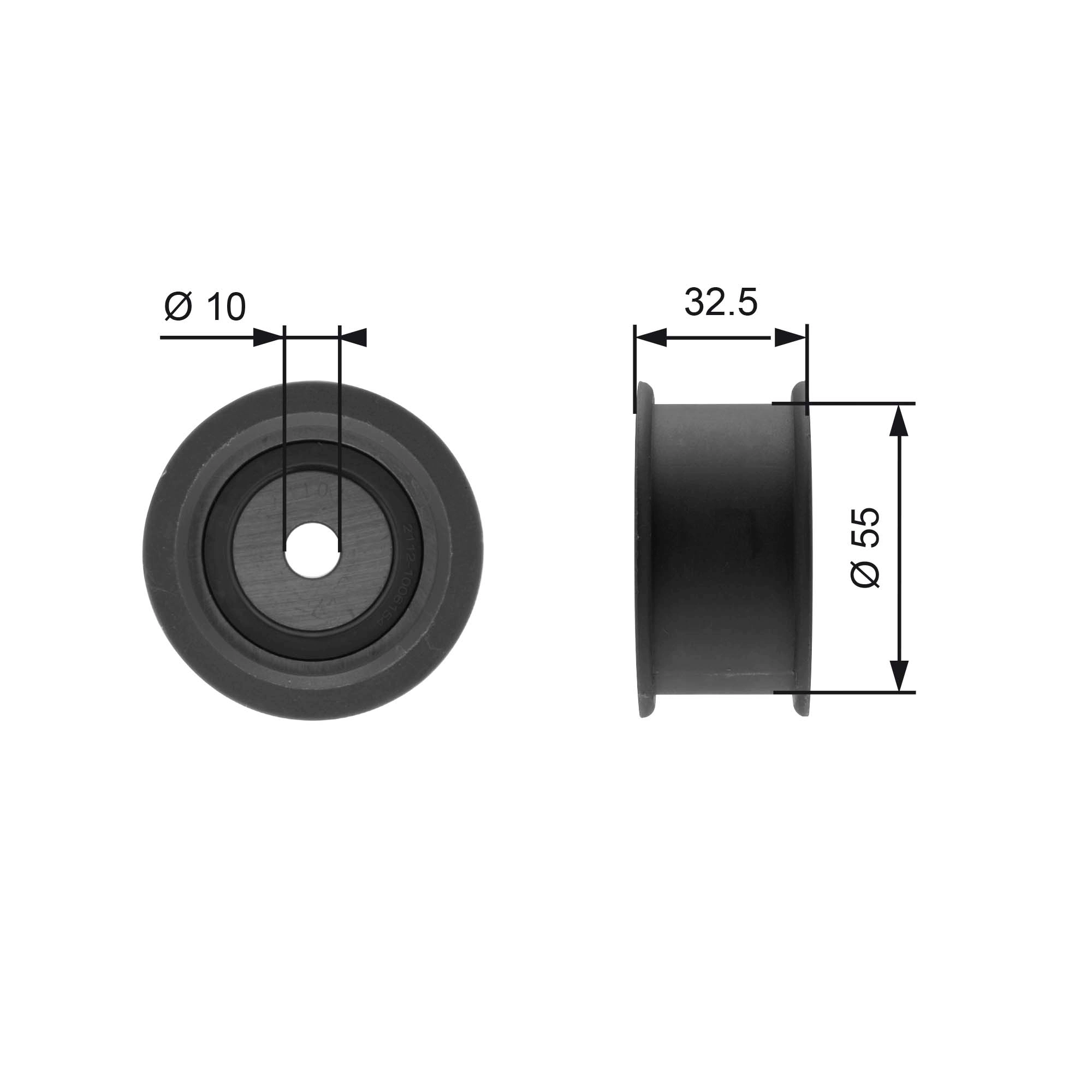 Deflection Pulley/Guide Pulley, timing belt