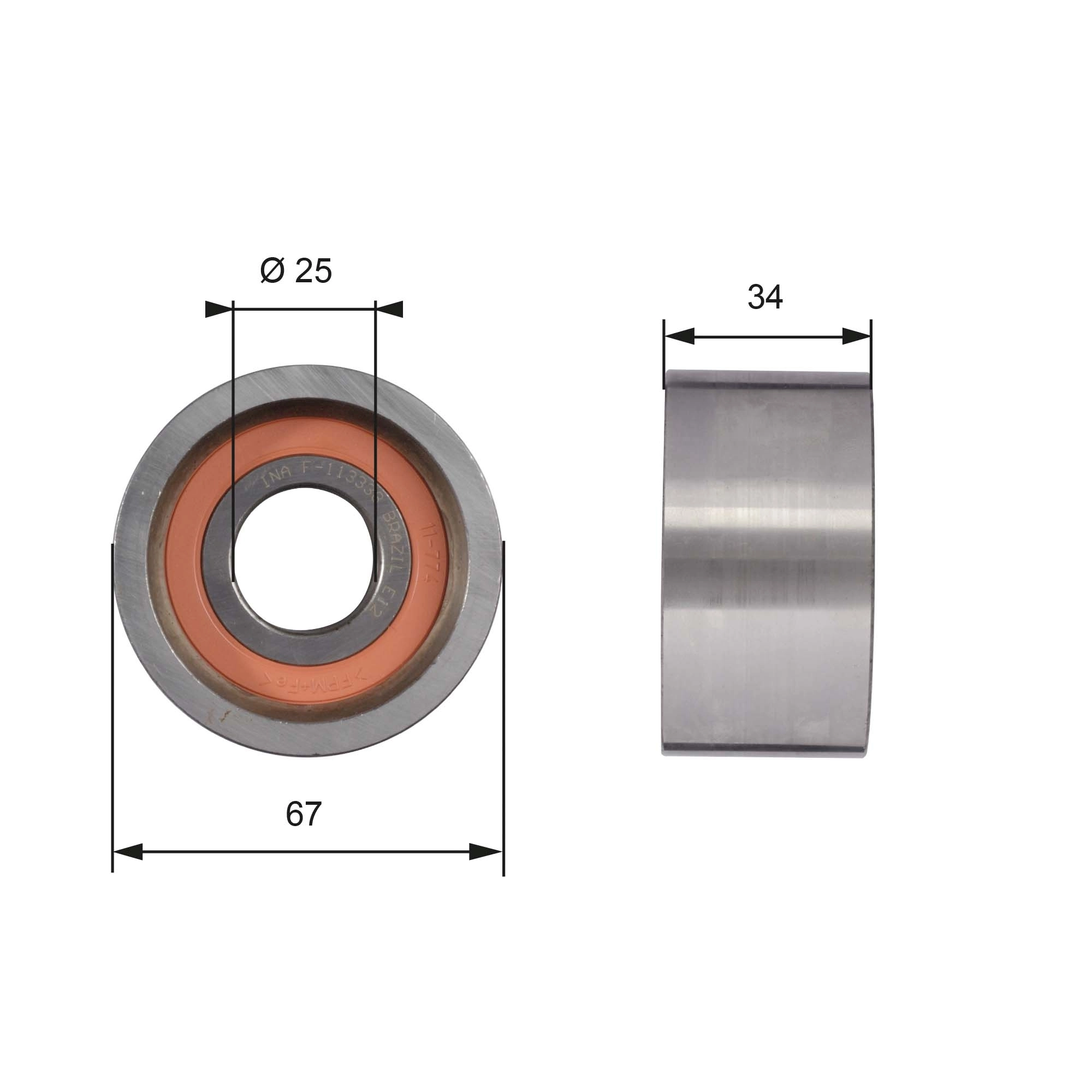 Deflection Pulley/Guide Pulley, timing belt