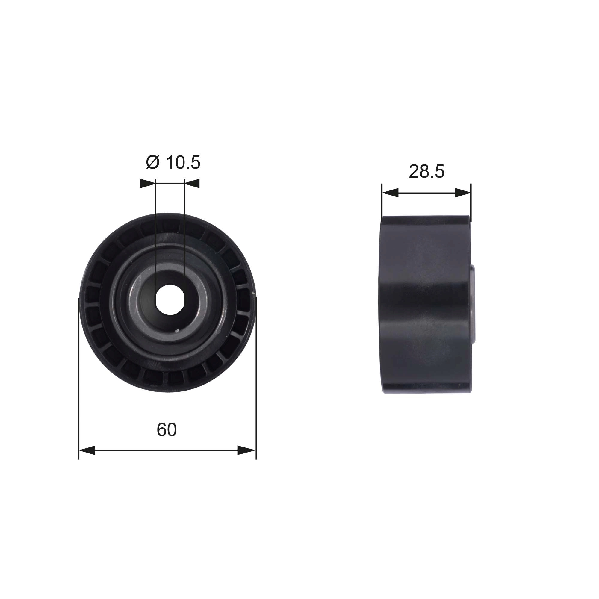 Deflection Pulley/Guide Pulley, timing belt