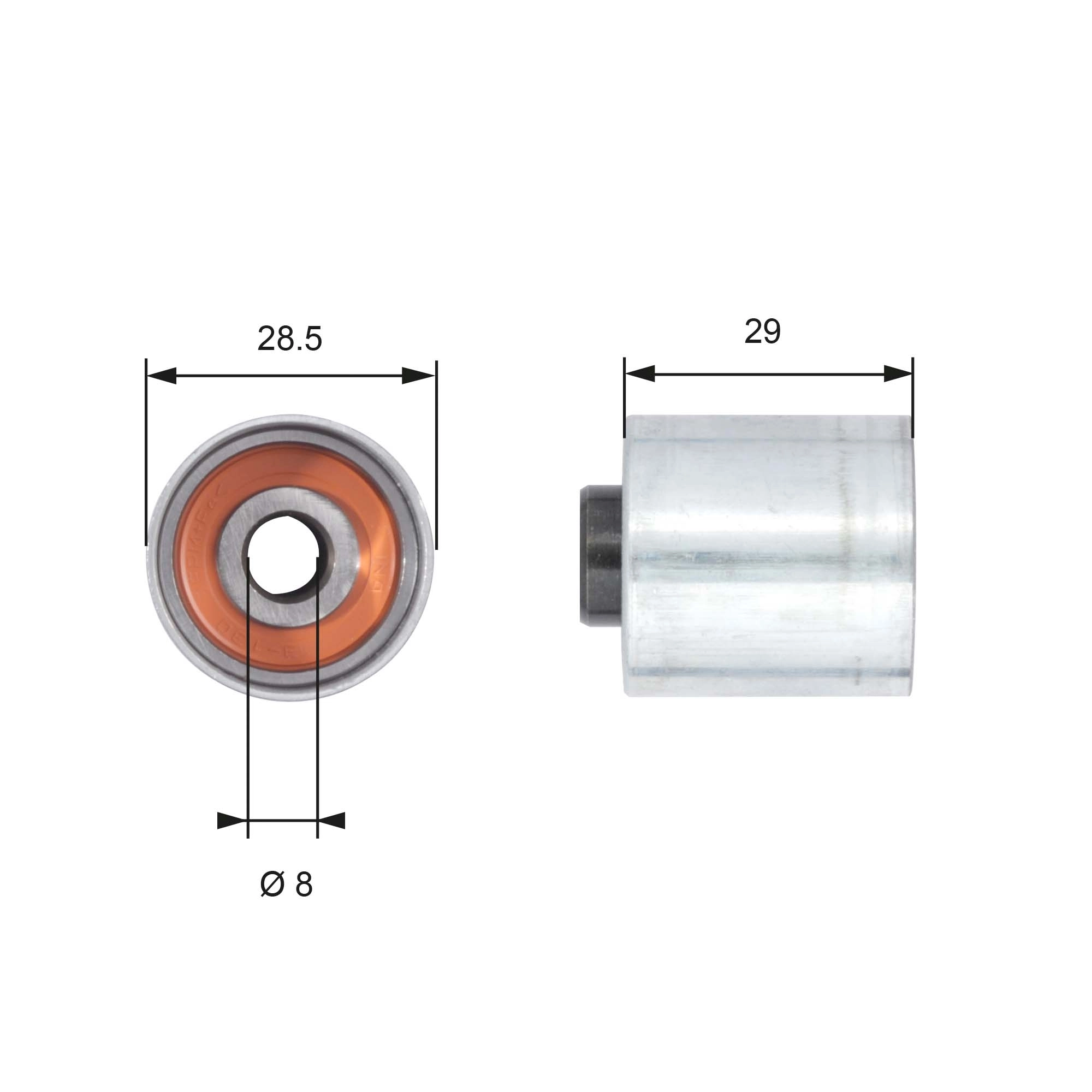 Deflection Pulley/Guide Pulley, timing belt