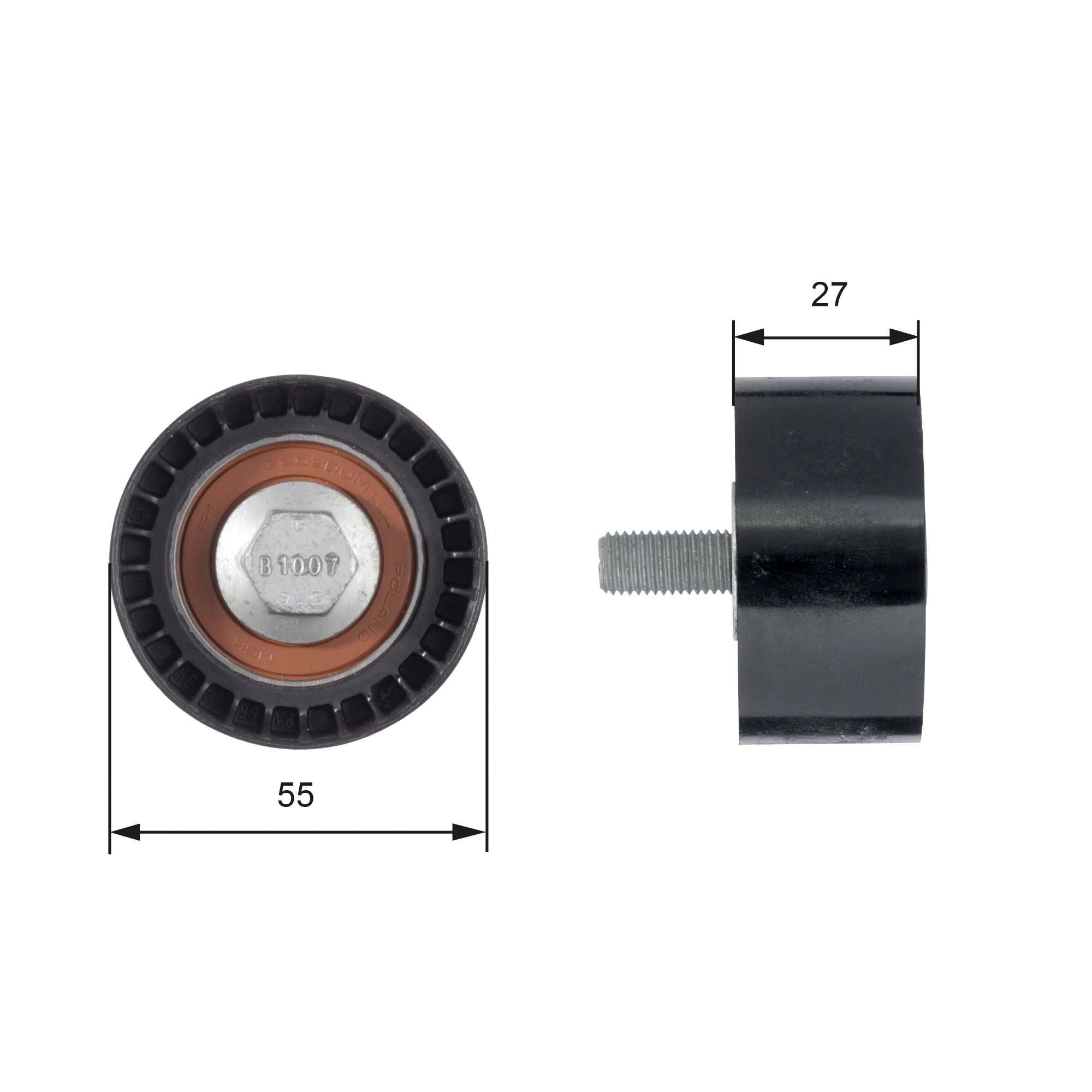 Deflection Pulley/Guide Pulley, timing belt