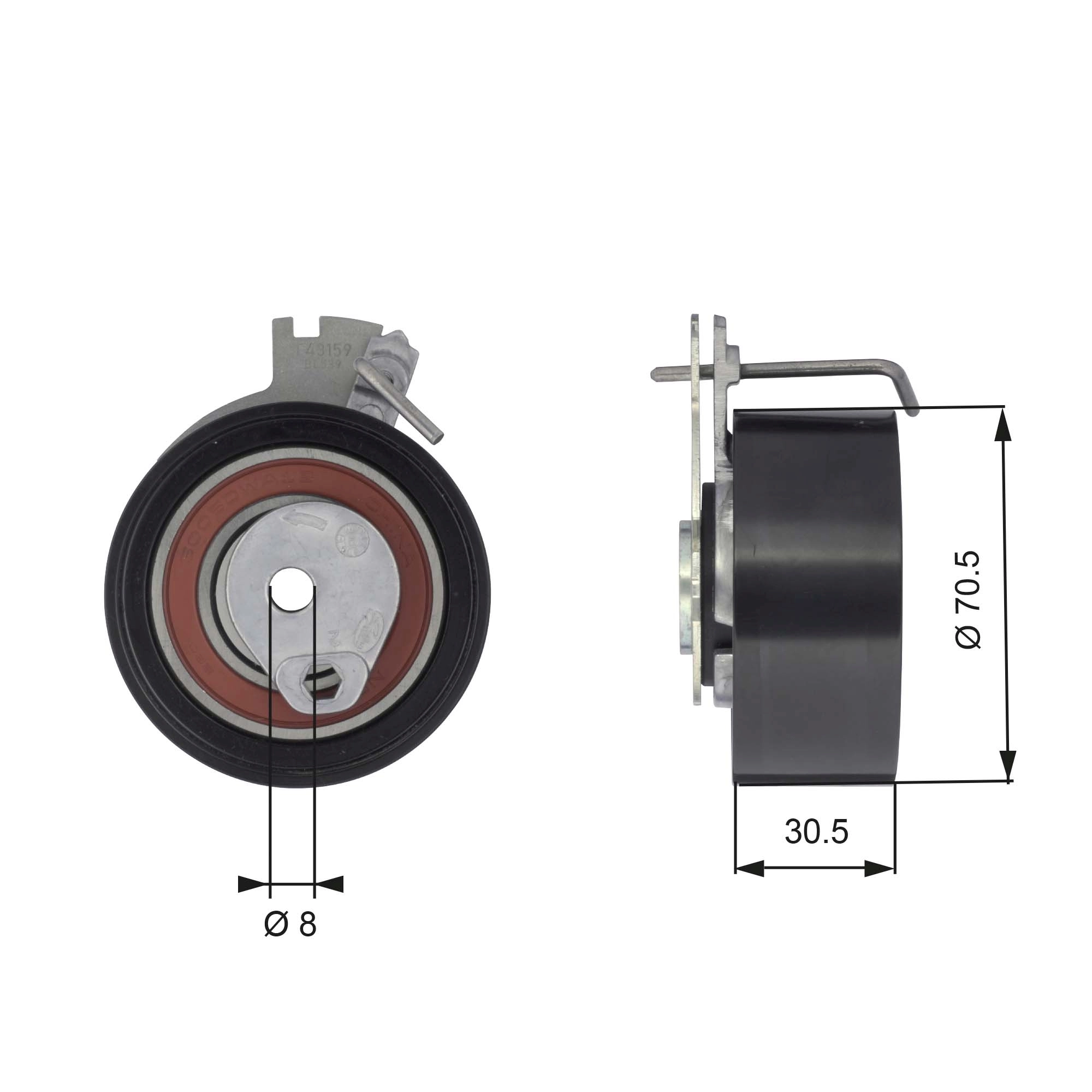Tensioner Pulley, timing belt