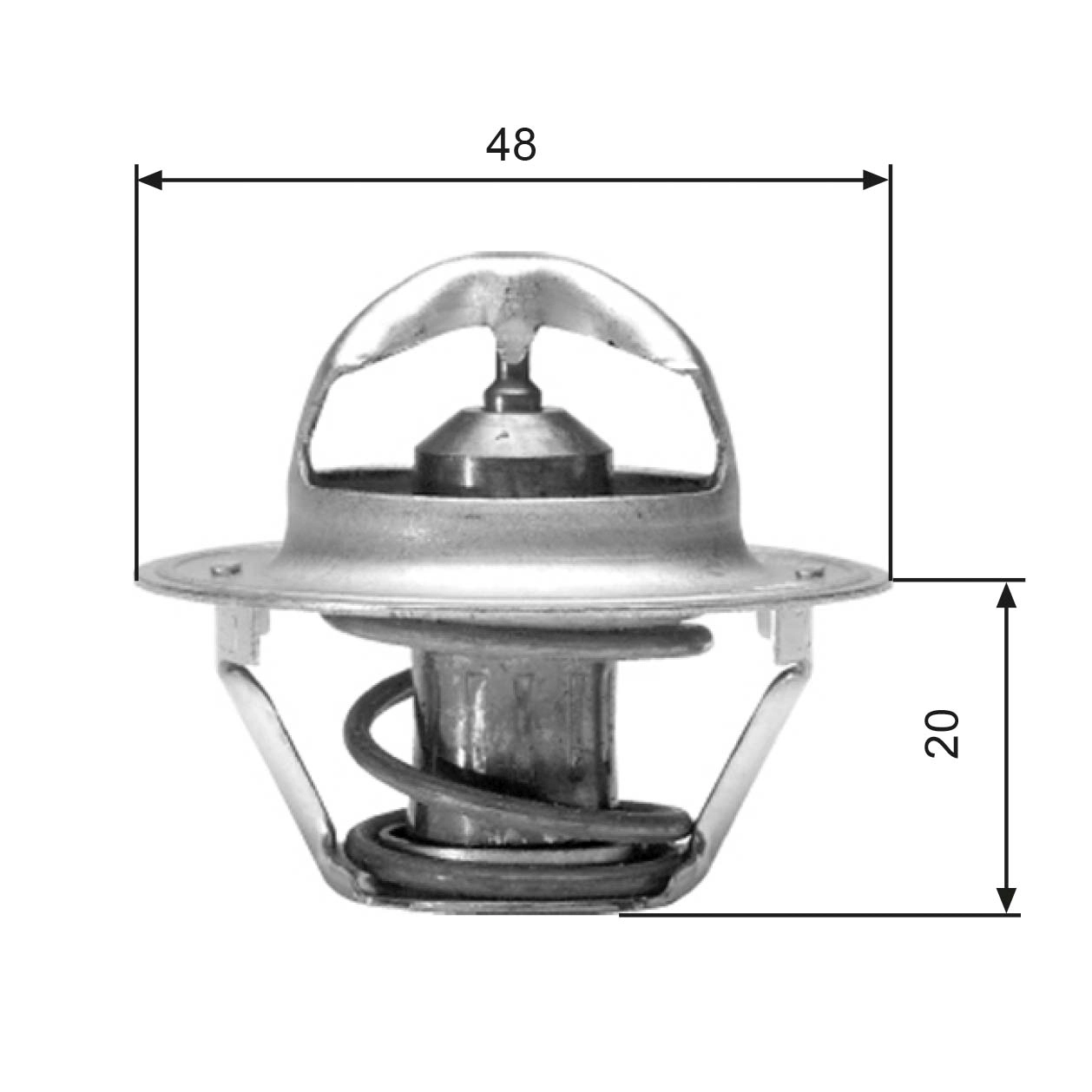 Thermostat, coolant