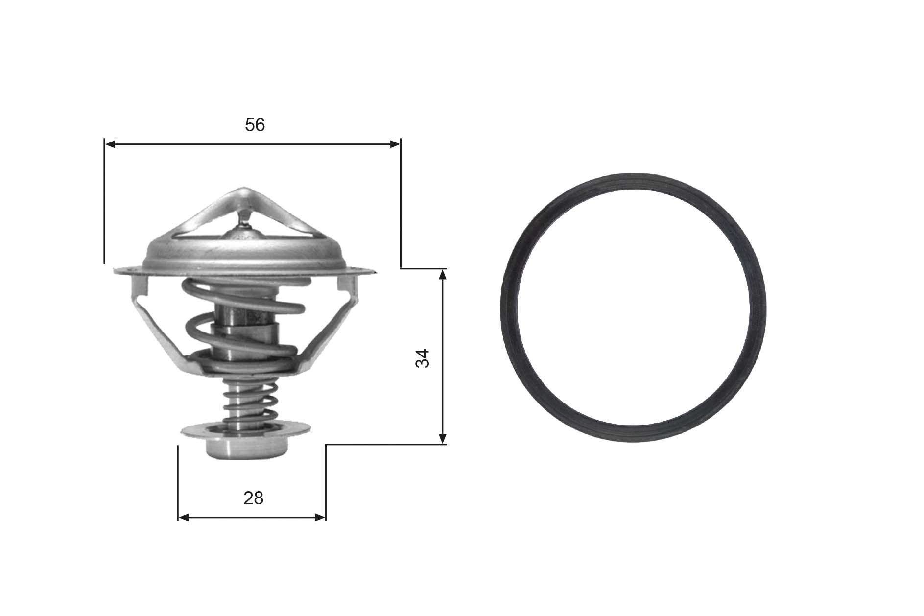 Thermostat, coolant