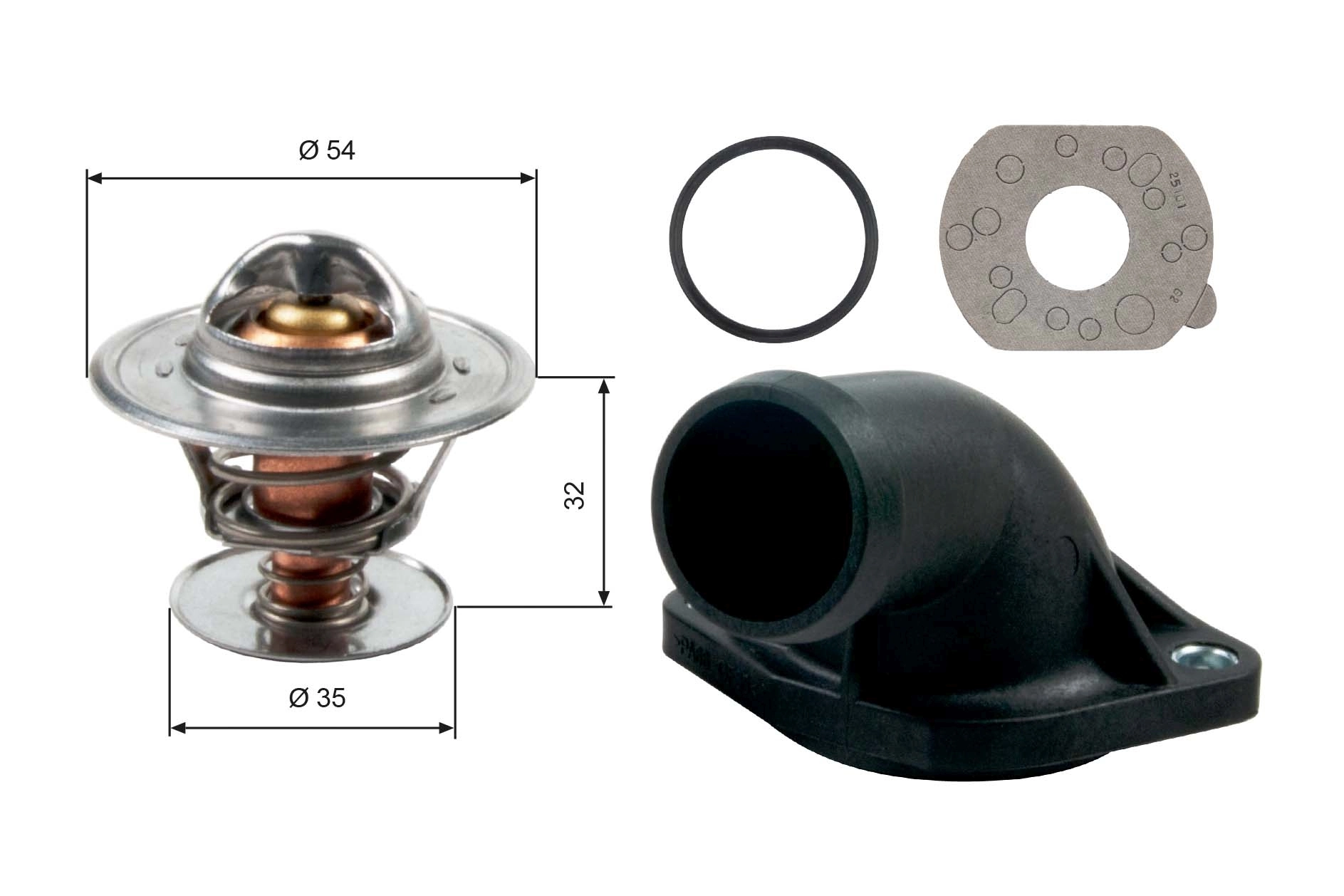 Thermostat, coolant