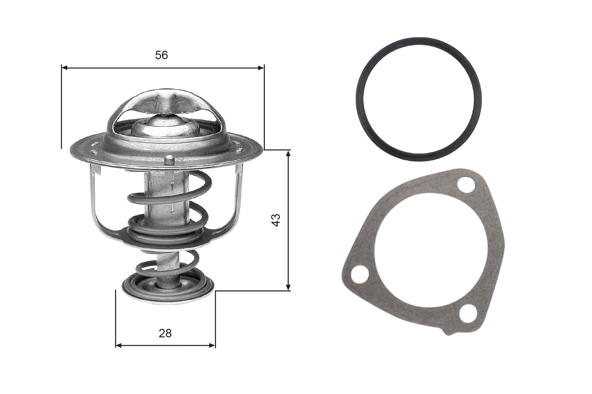 Thermostat, coolant