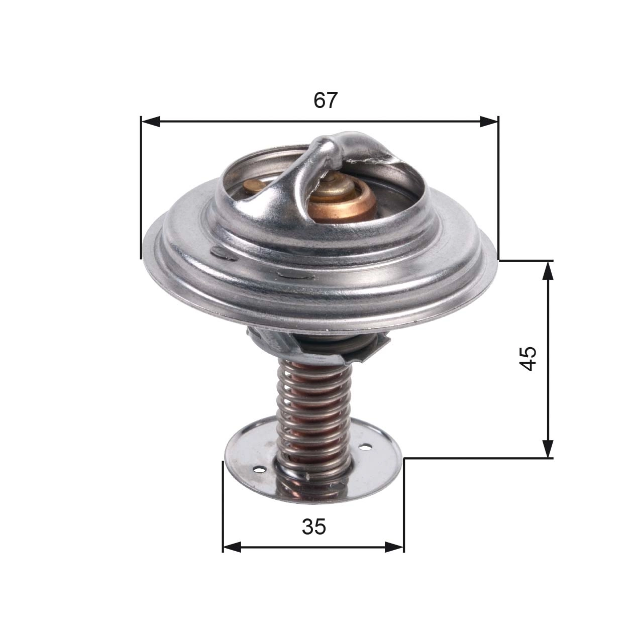 Thermostat, coolant