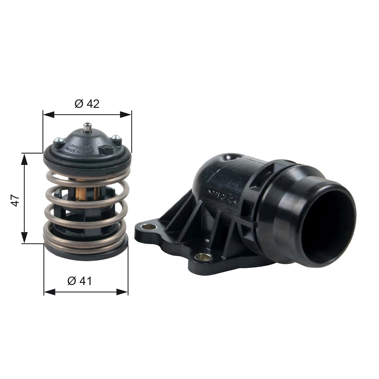 Thermostat, coolant