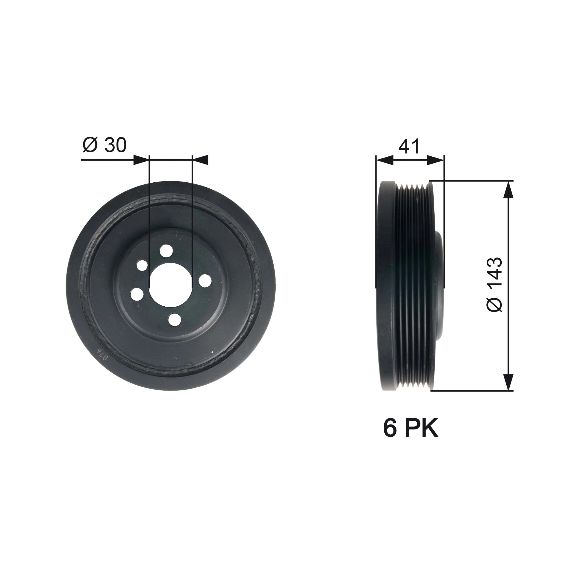 Belt Pulley, crankshaft