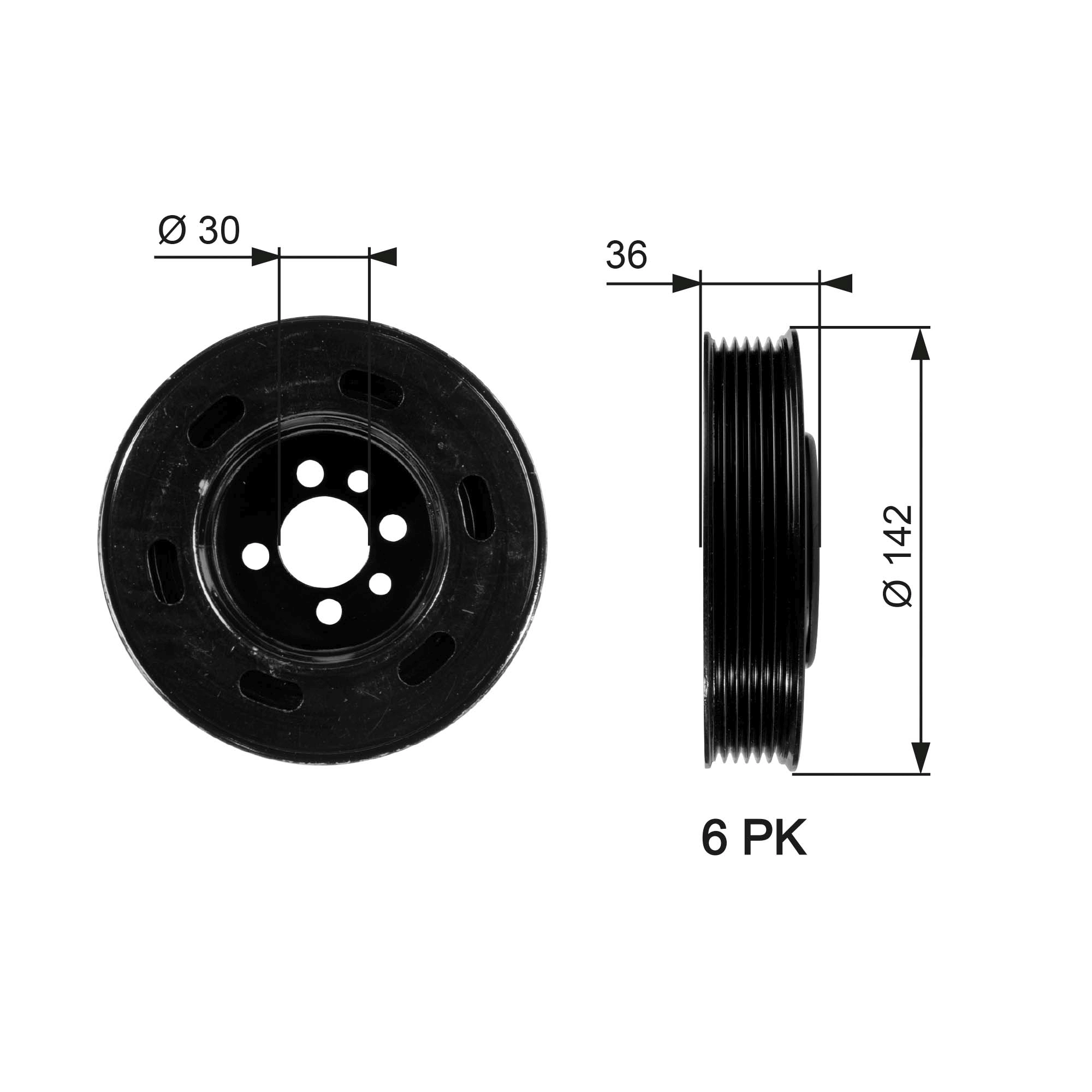 Belt Pulley, crankshaft
