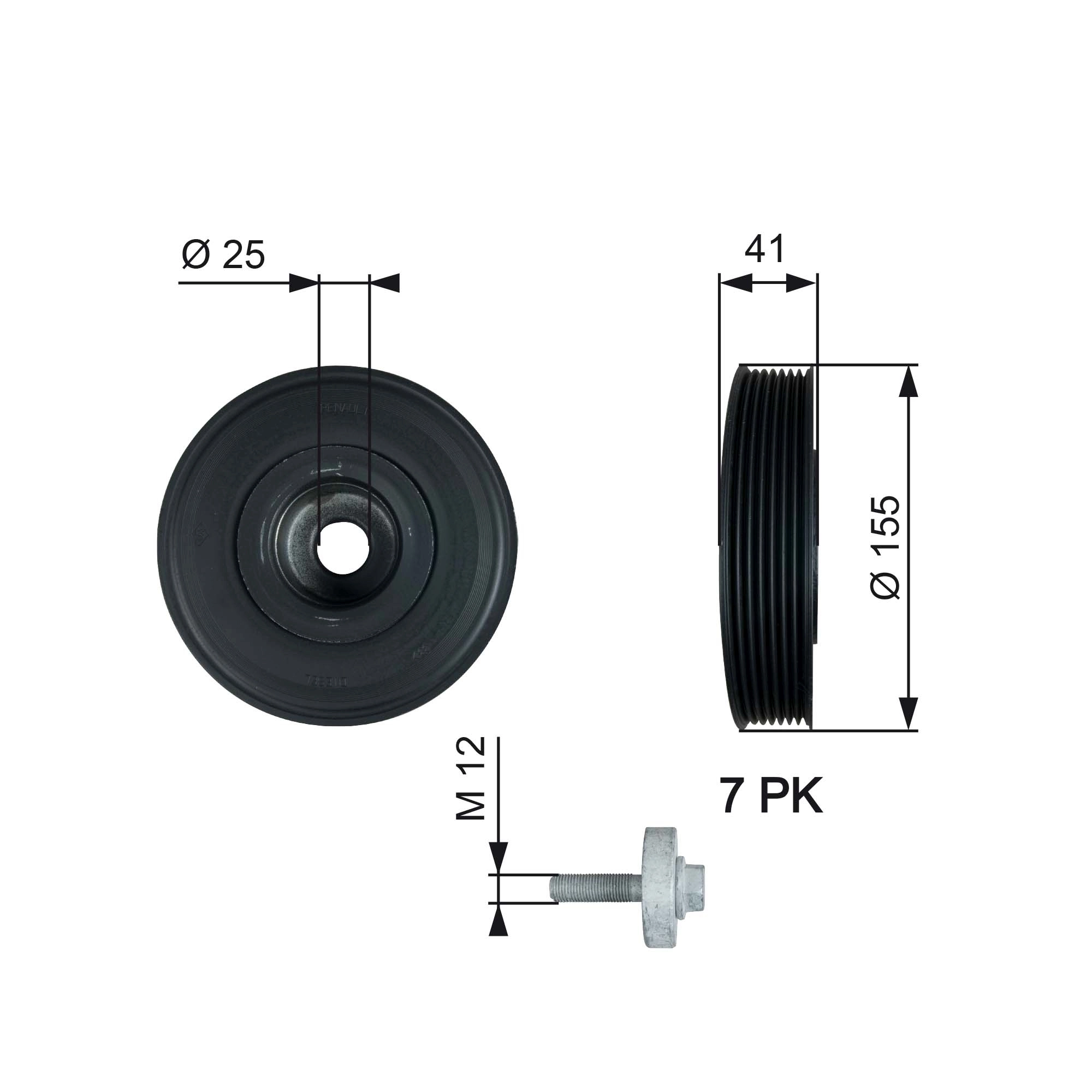 Belt Pulley, crankshaft