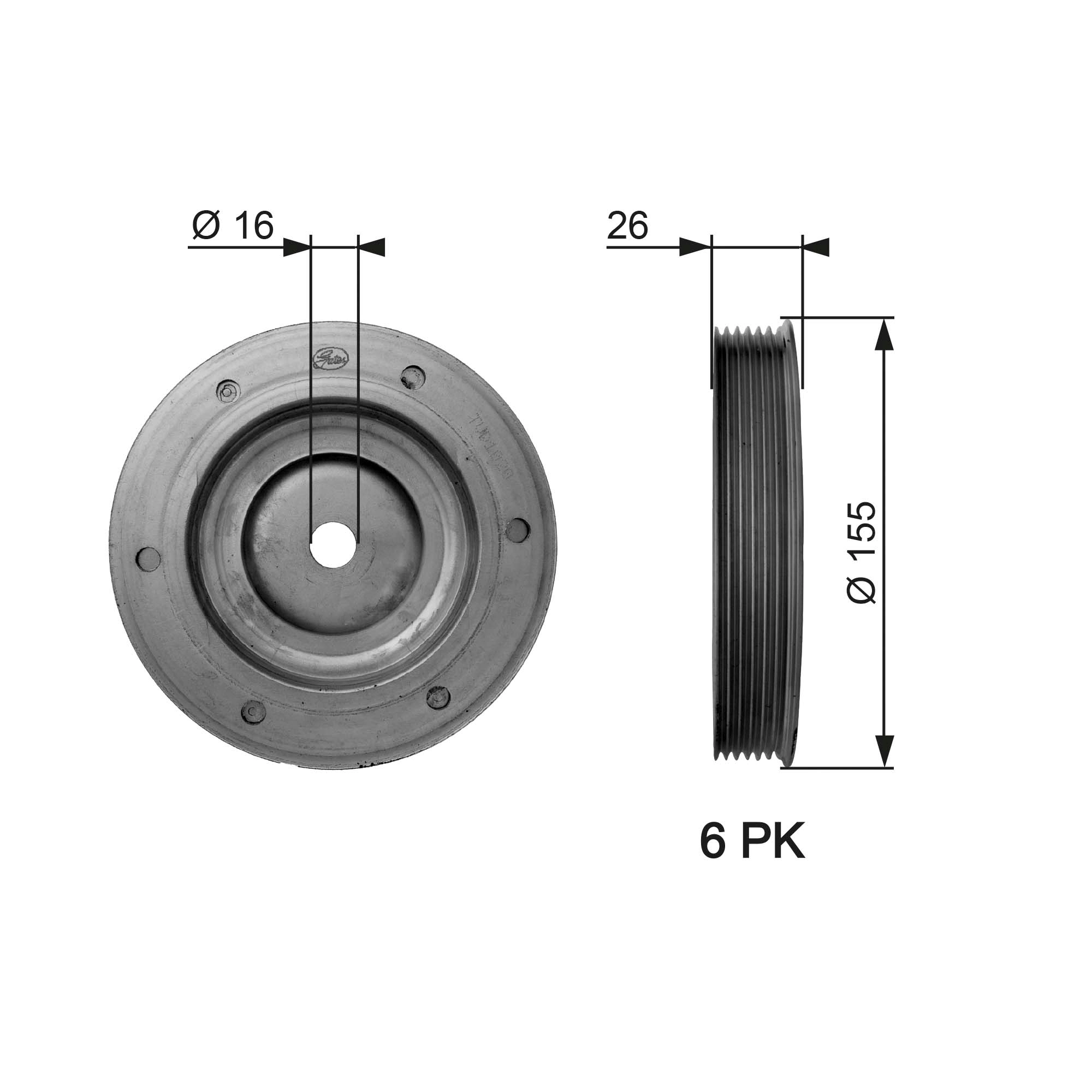 Belt Pulley, crankshaft