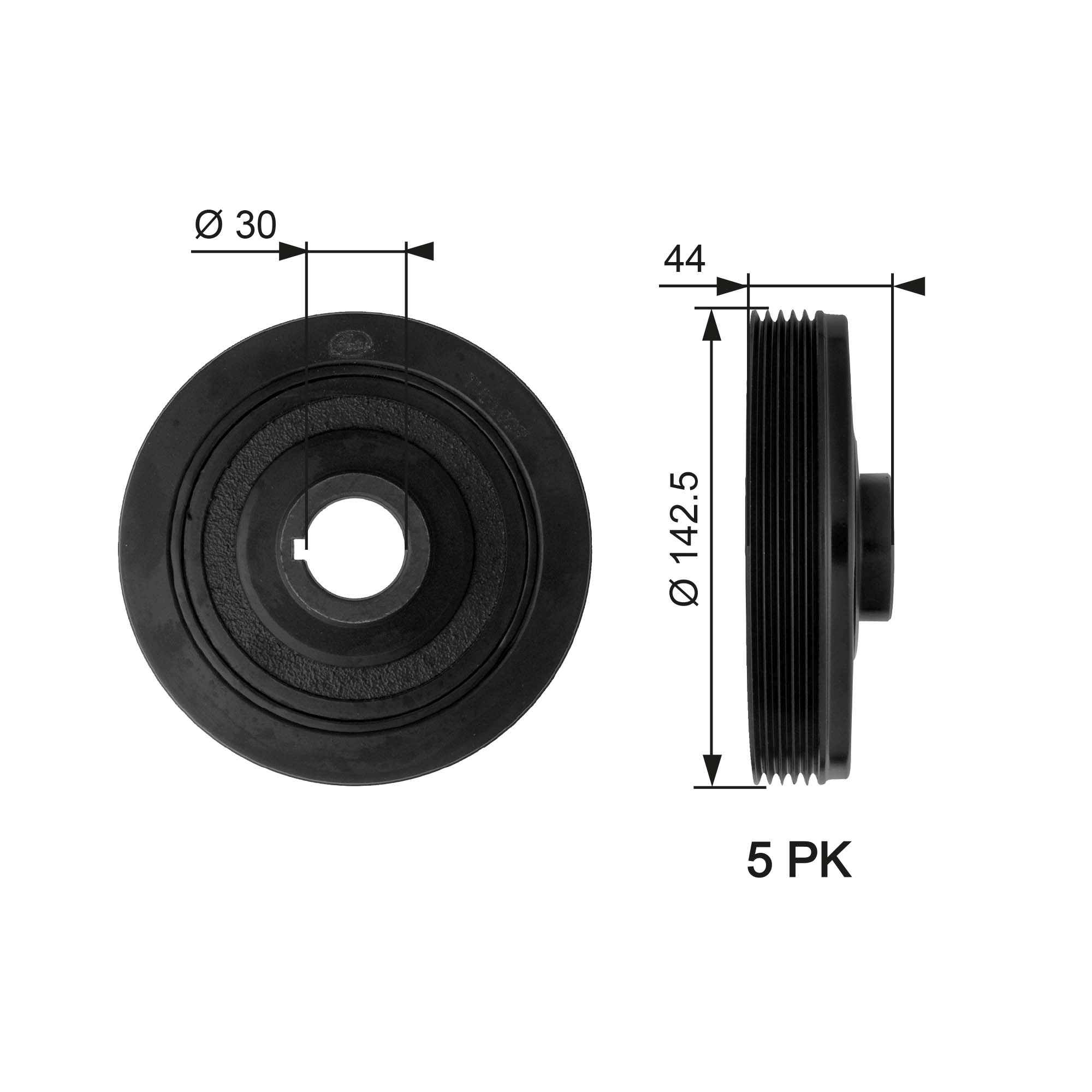 Belt Pulley, crankshaft
