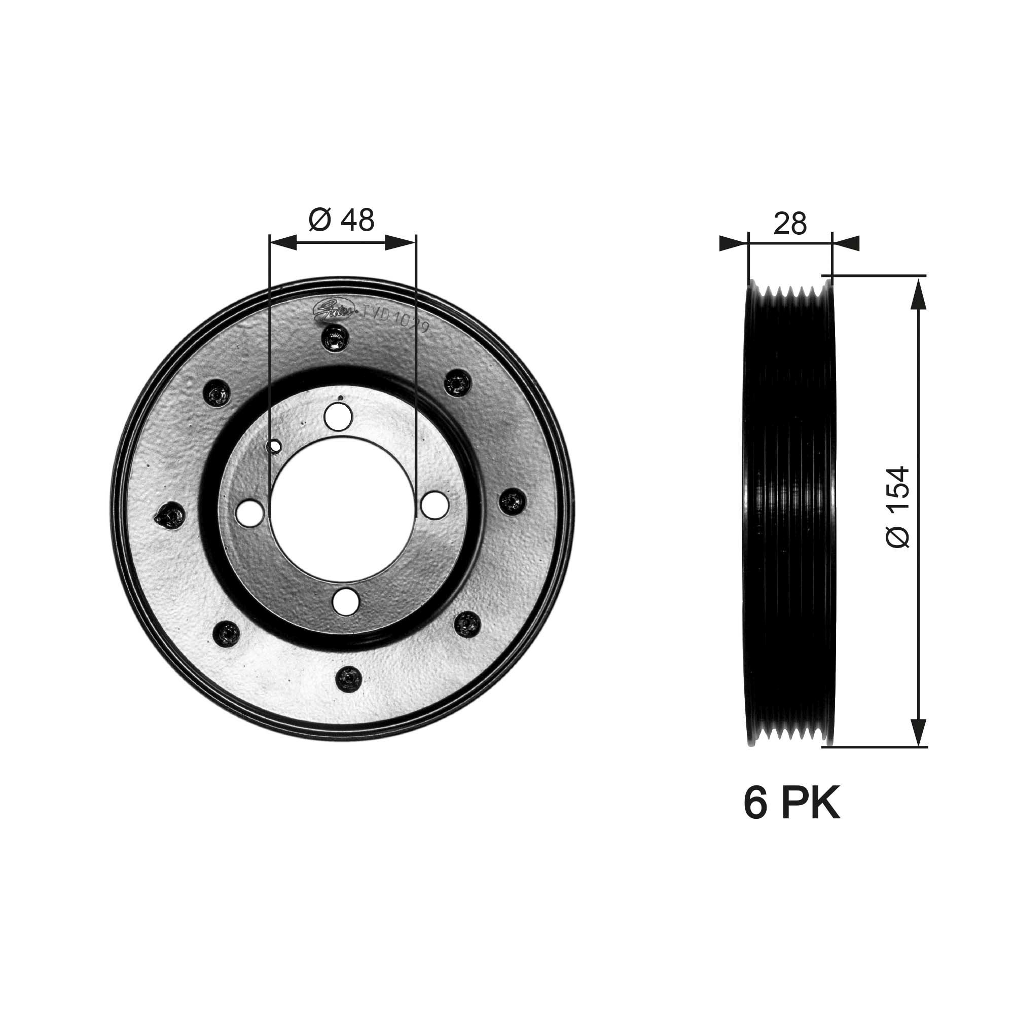 Belt Pulley, crankshaft