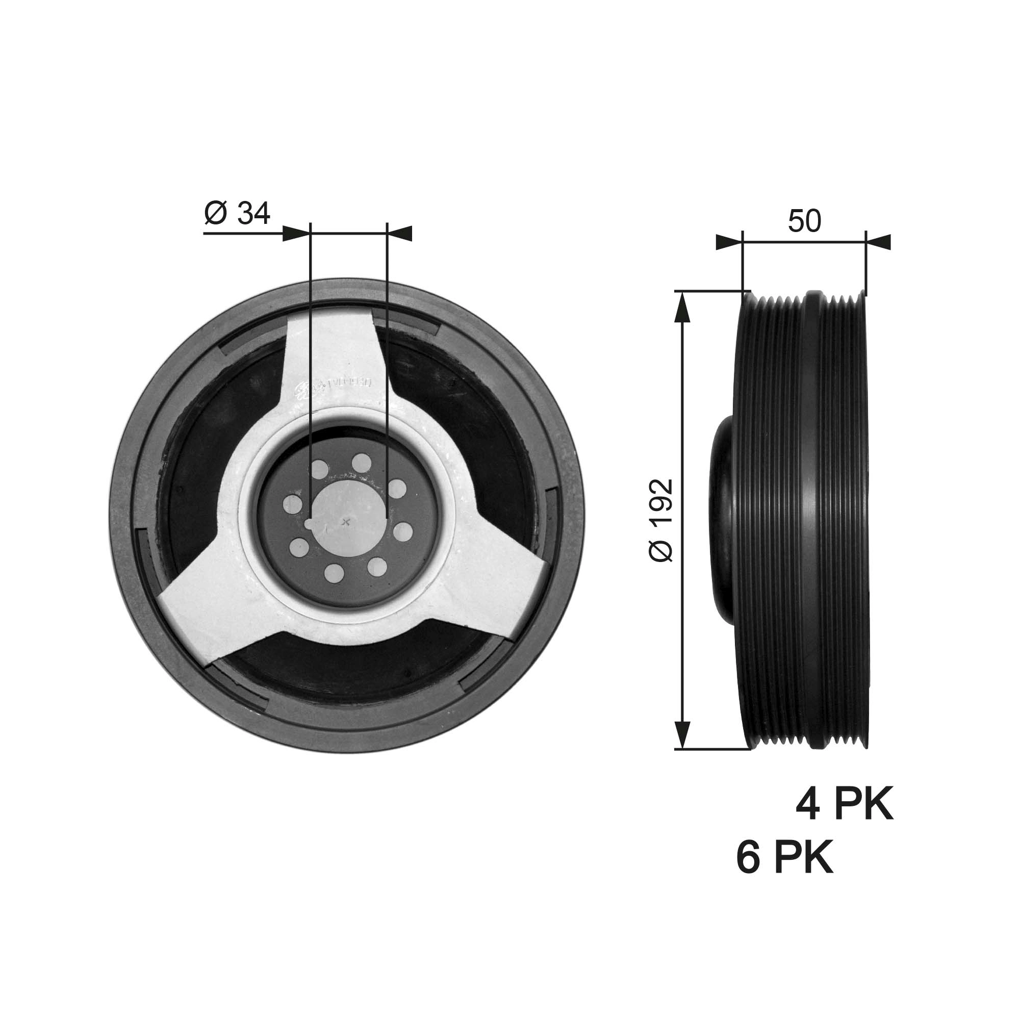 Belt Pulley, crankshaft
