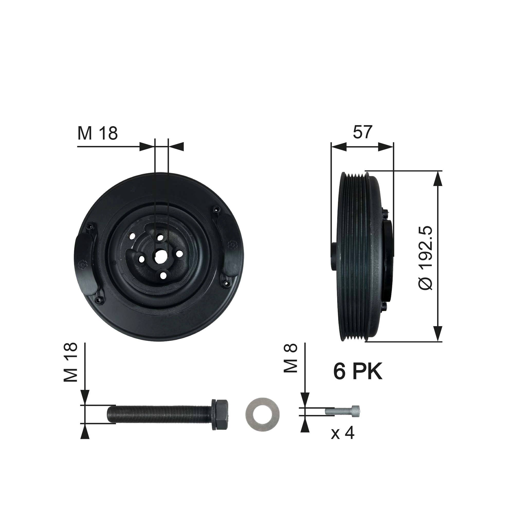 Belt Pulley, crankshaft