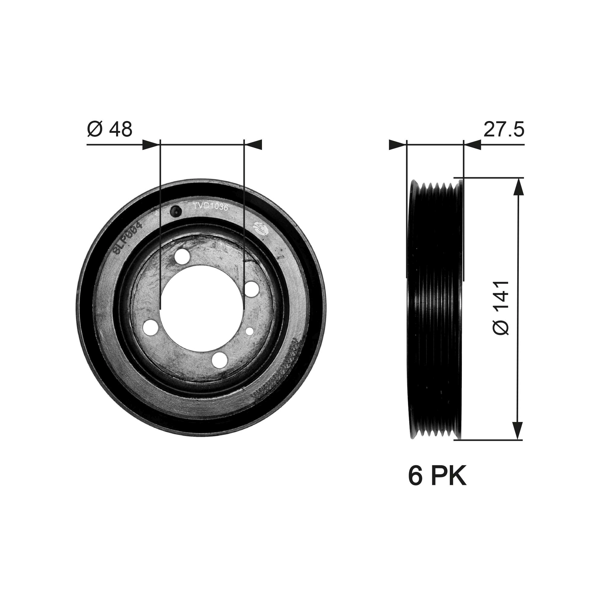 Belt Pulley, crankshaft