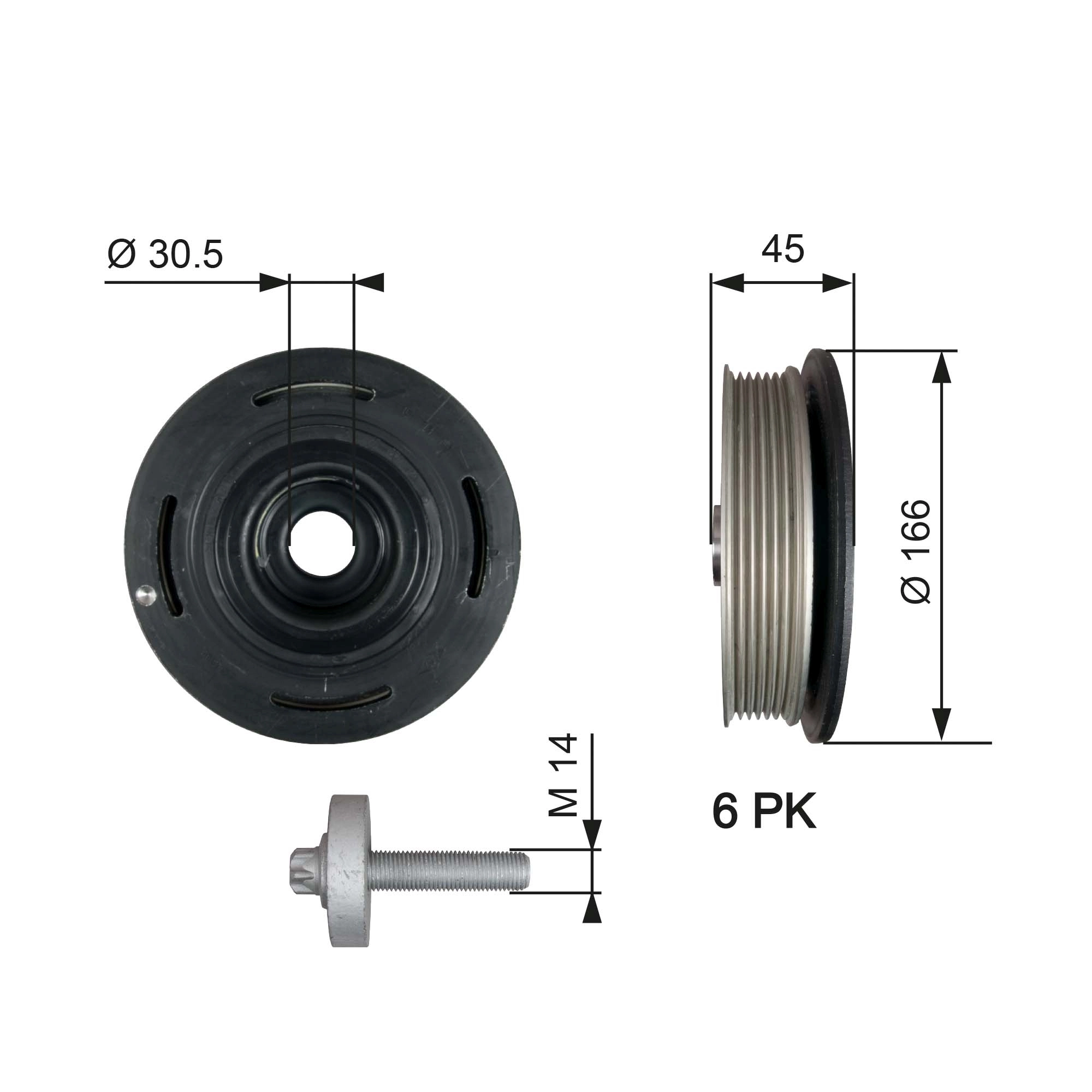 Belt Pulley, crankshaft