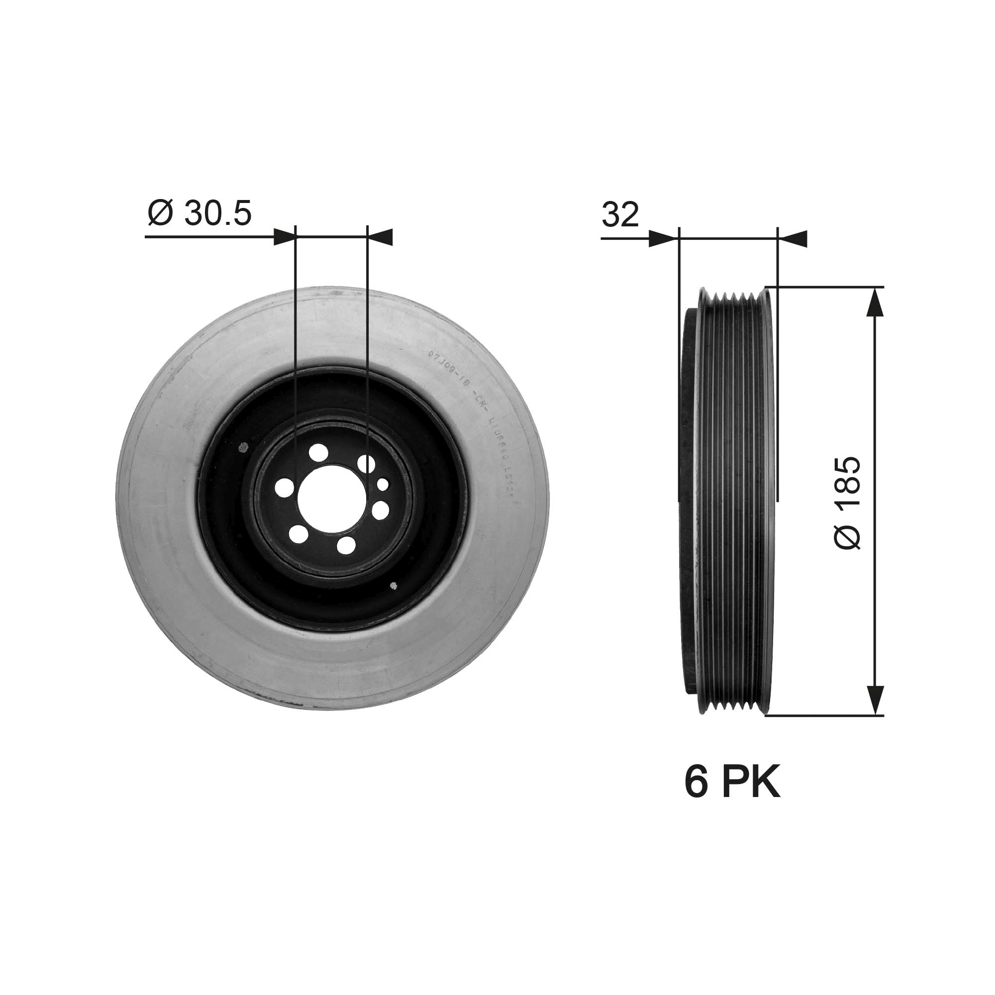 Belt Pulley, crankshaft